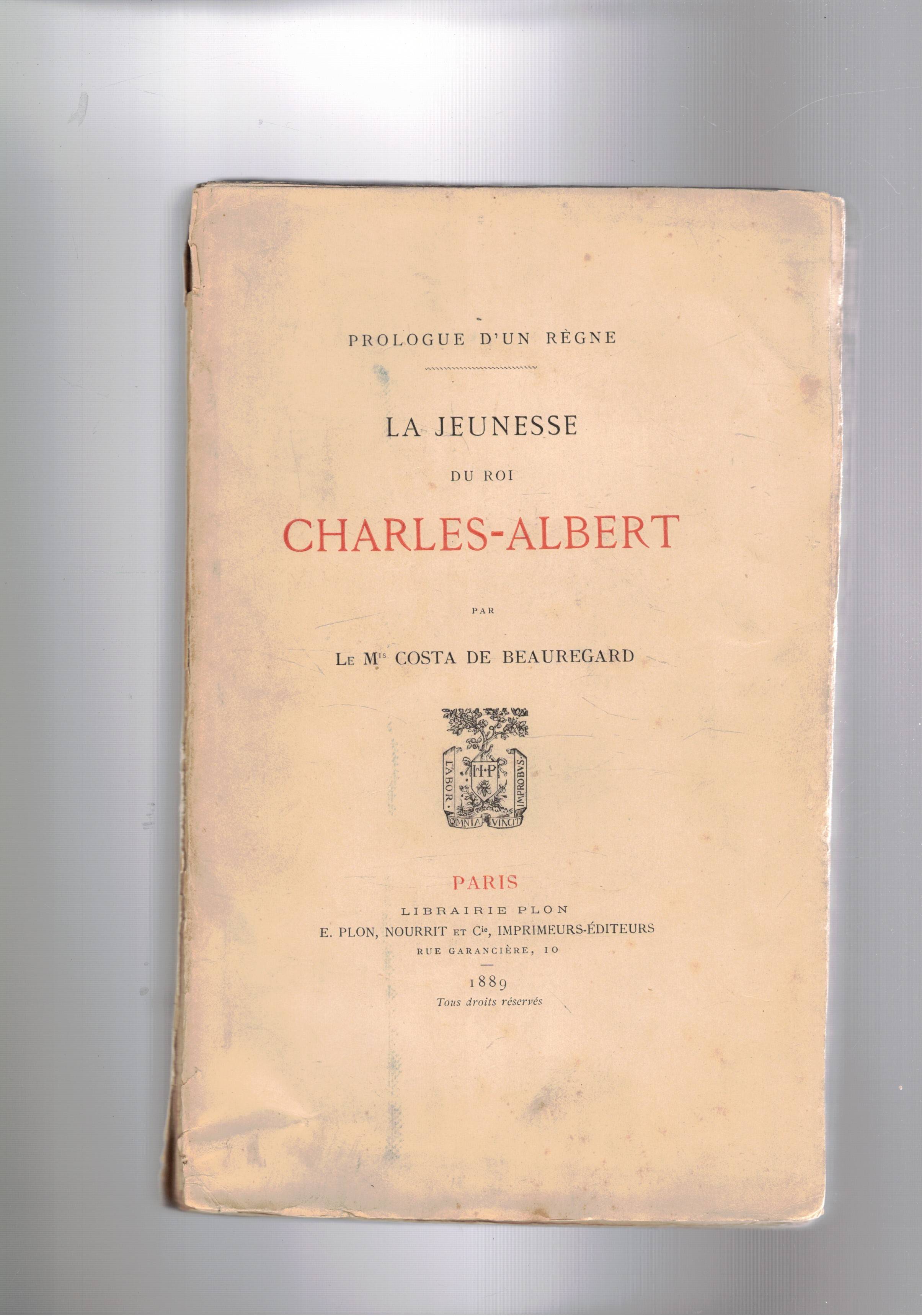 La Jeunesse du roi Charles-Albert.