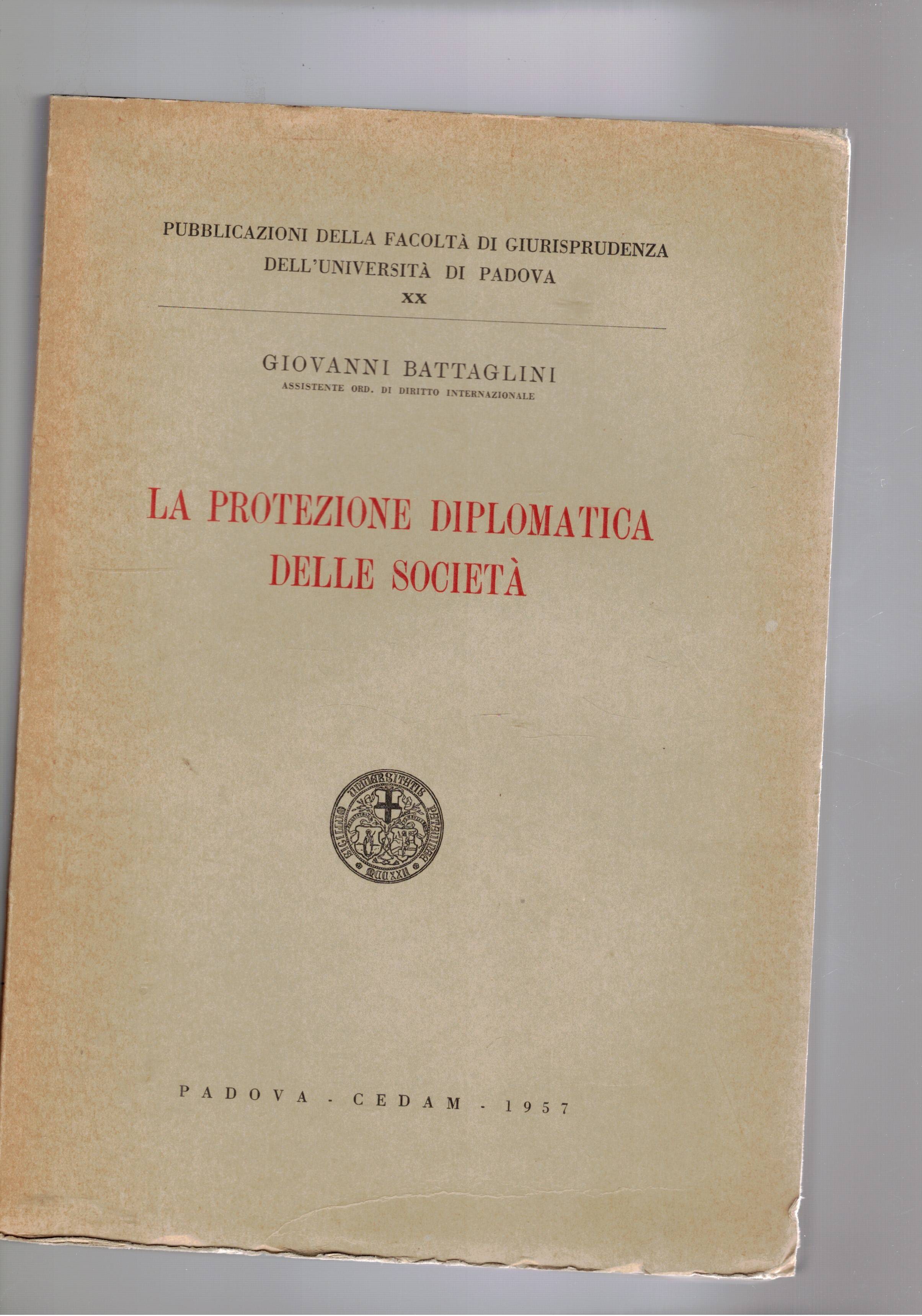 La protezione diplomatica delle società.