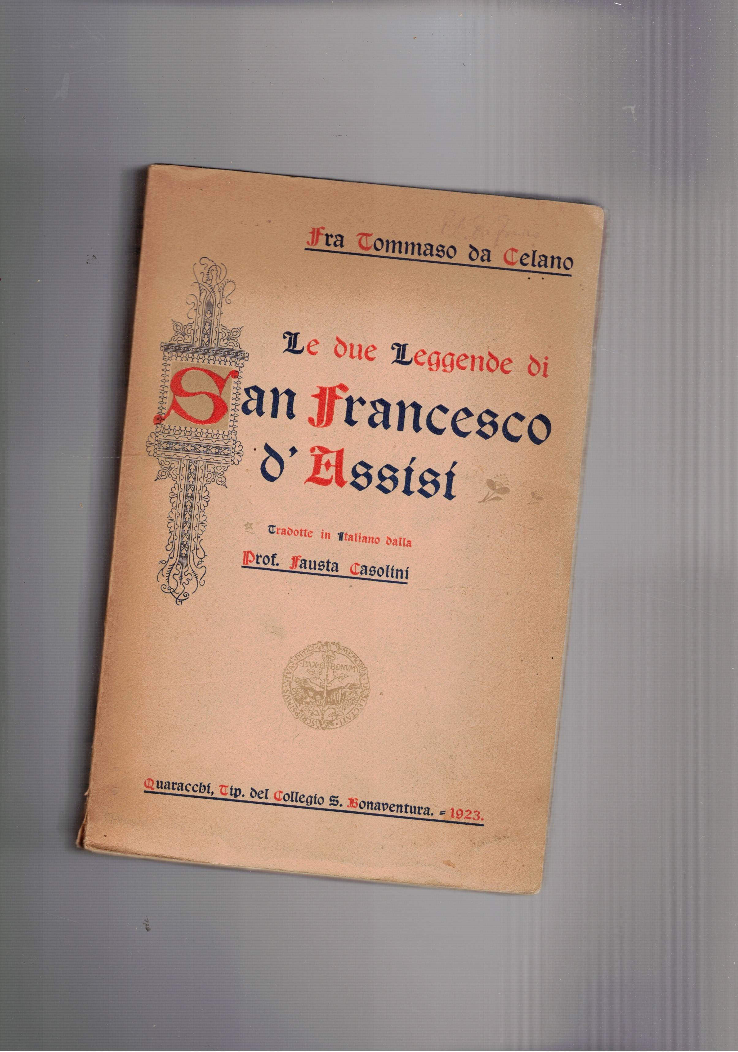 le due leggende di San Francesco d'Assisi. Tradotte in italiano …
