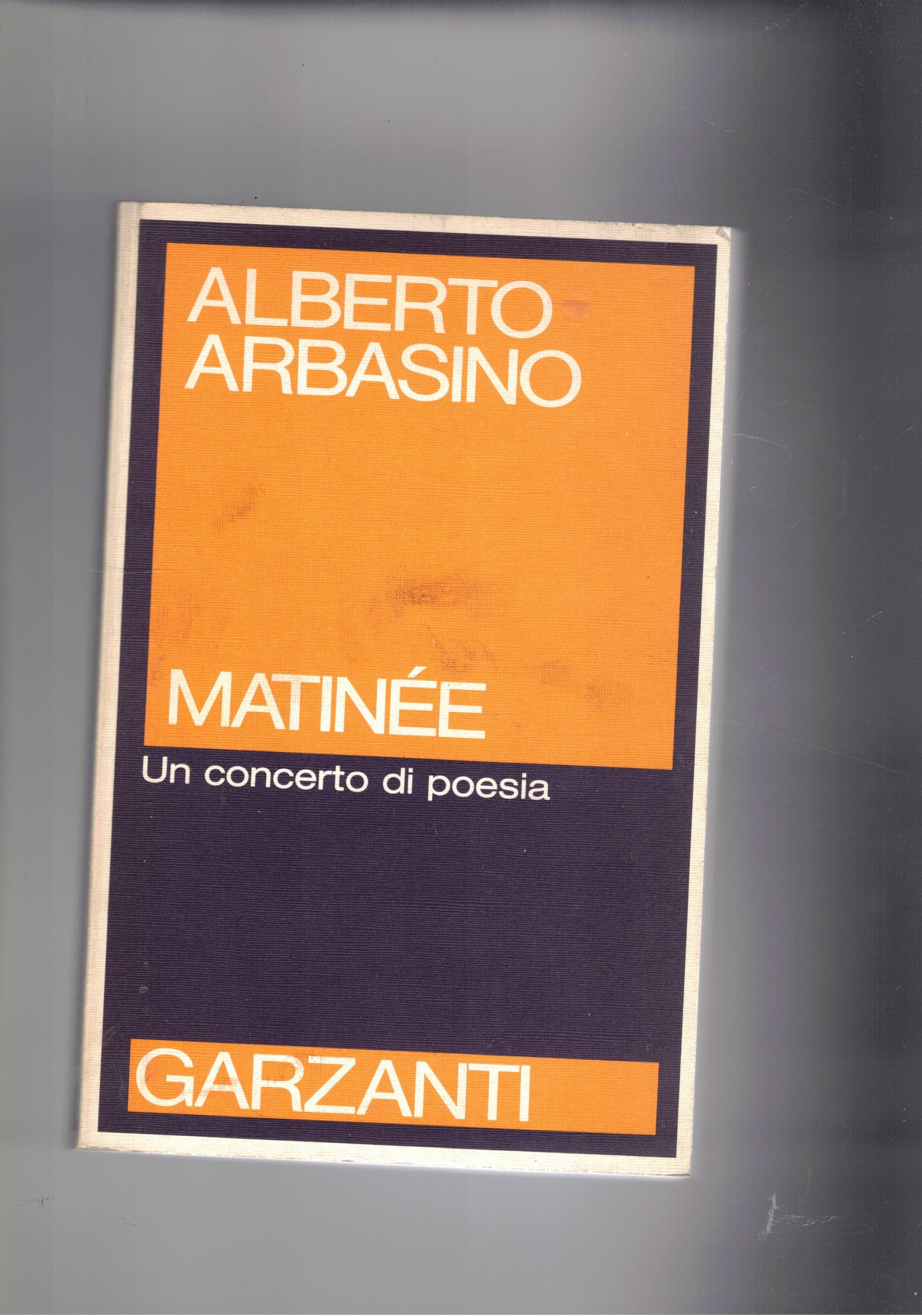 Matinée. Un concerto di poesia. Prima edizione.