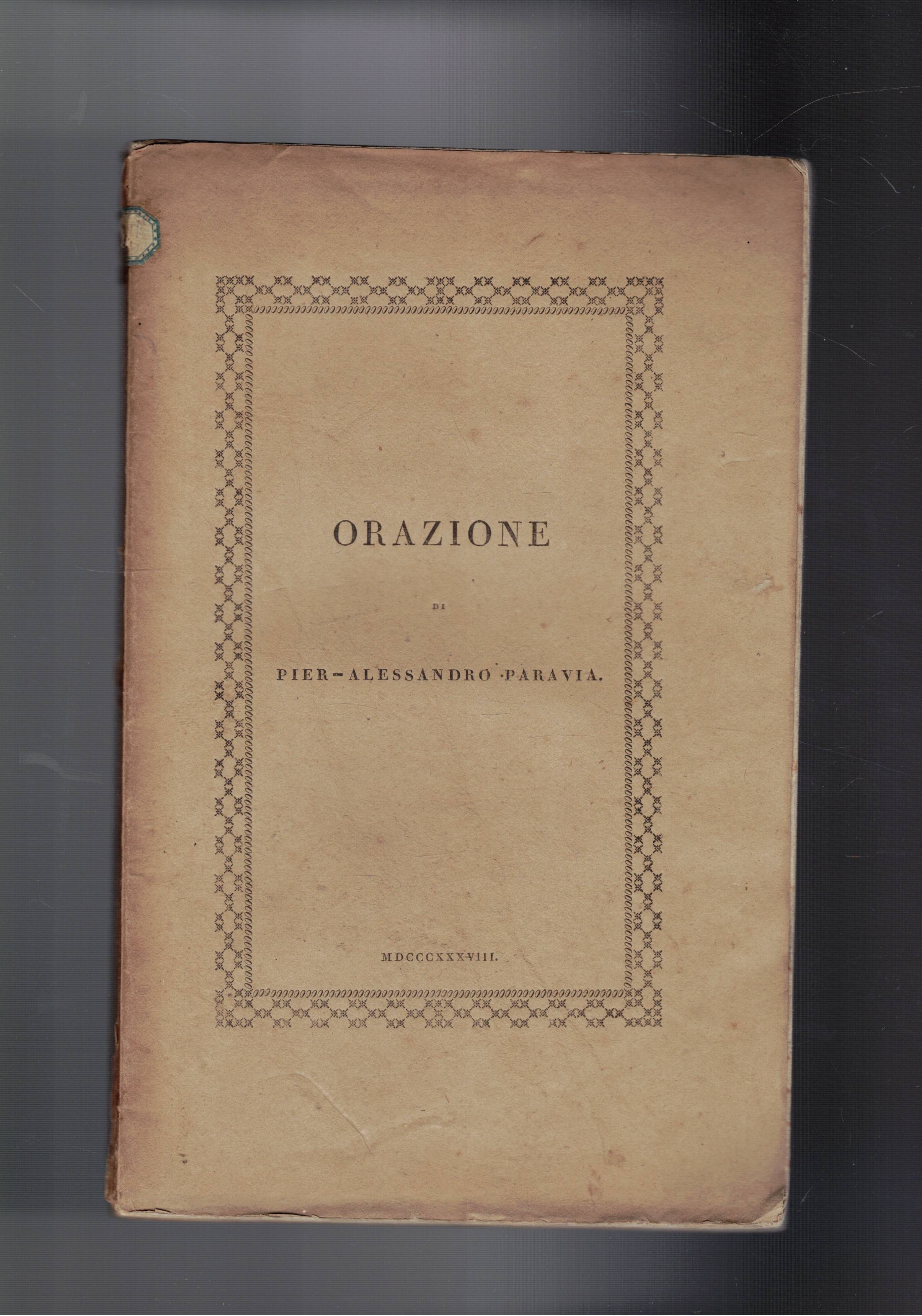 Orazione per giorno onomastico di S. M. il Re Carlo …