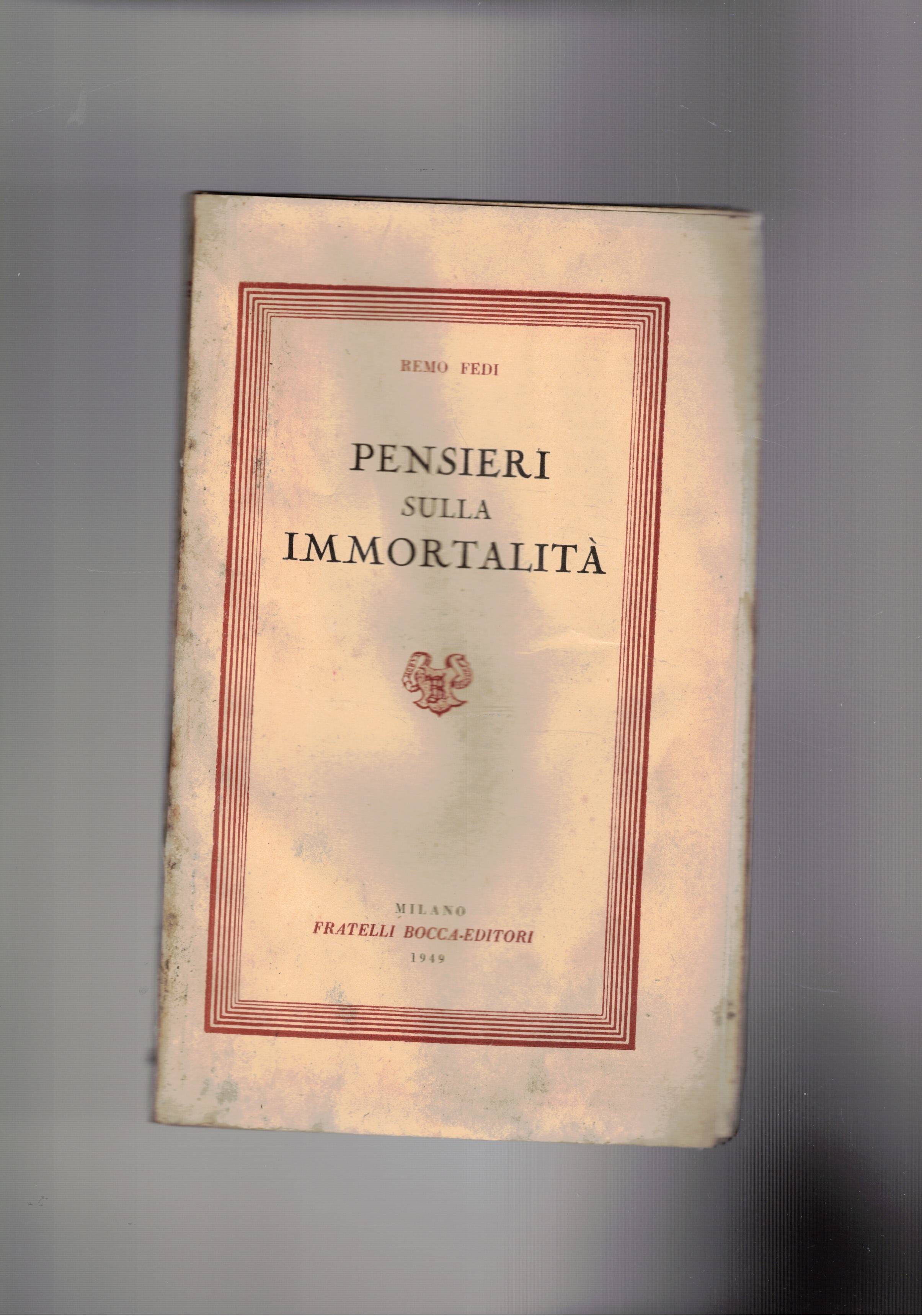 Pensieri sulla immortalità.