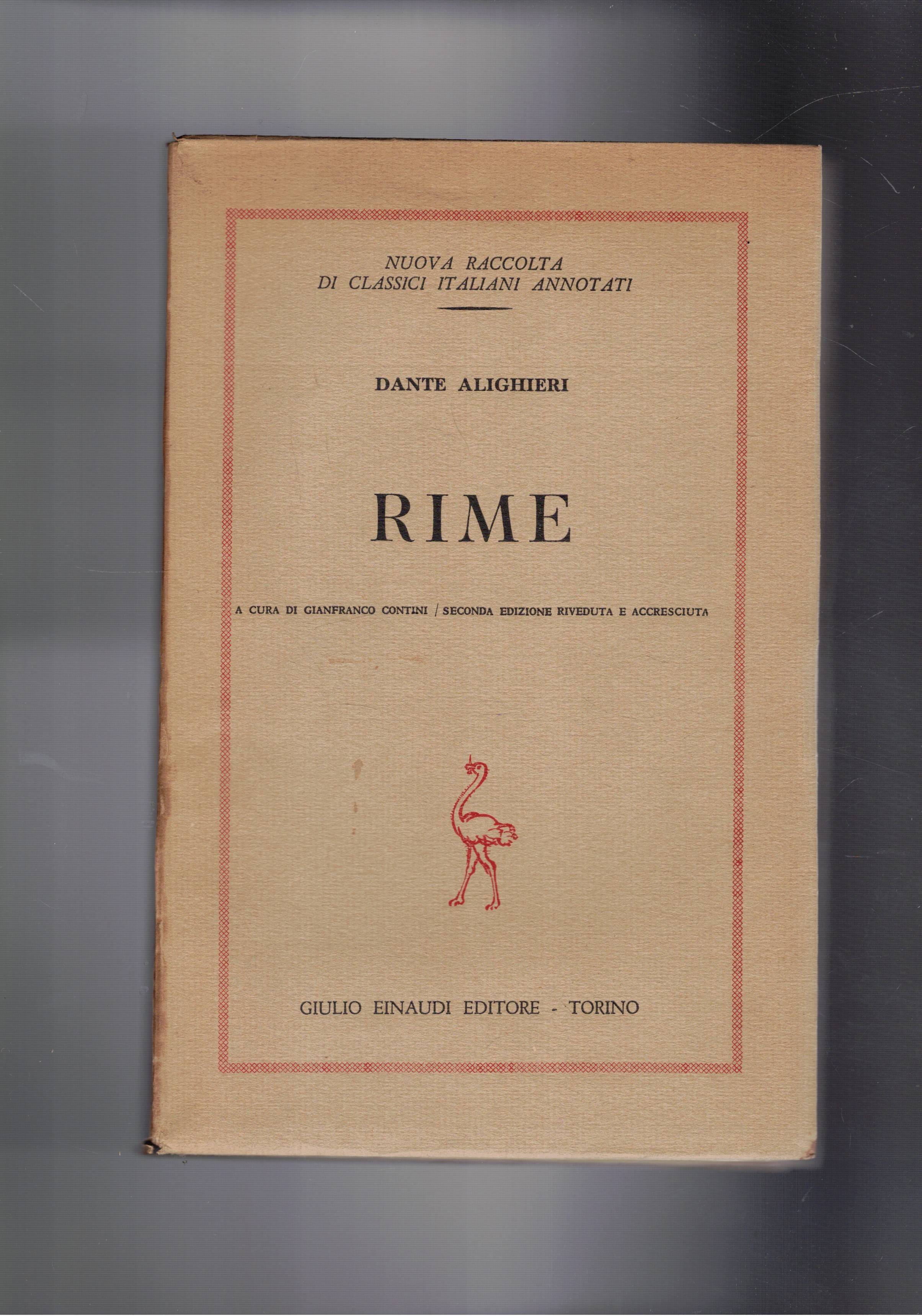 Rime, a cura di Gianfranco Contini. Seconda edizione riveduta.