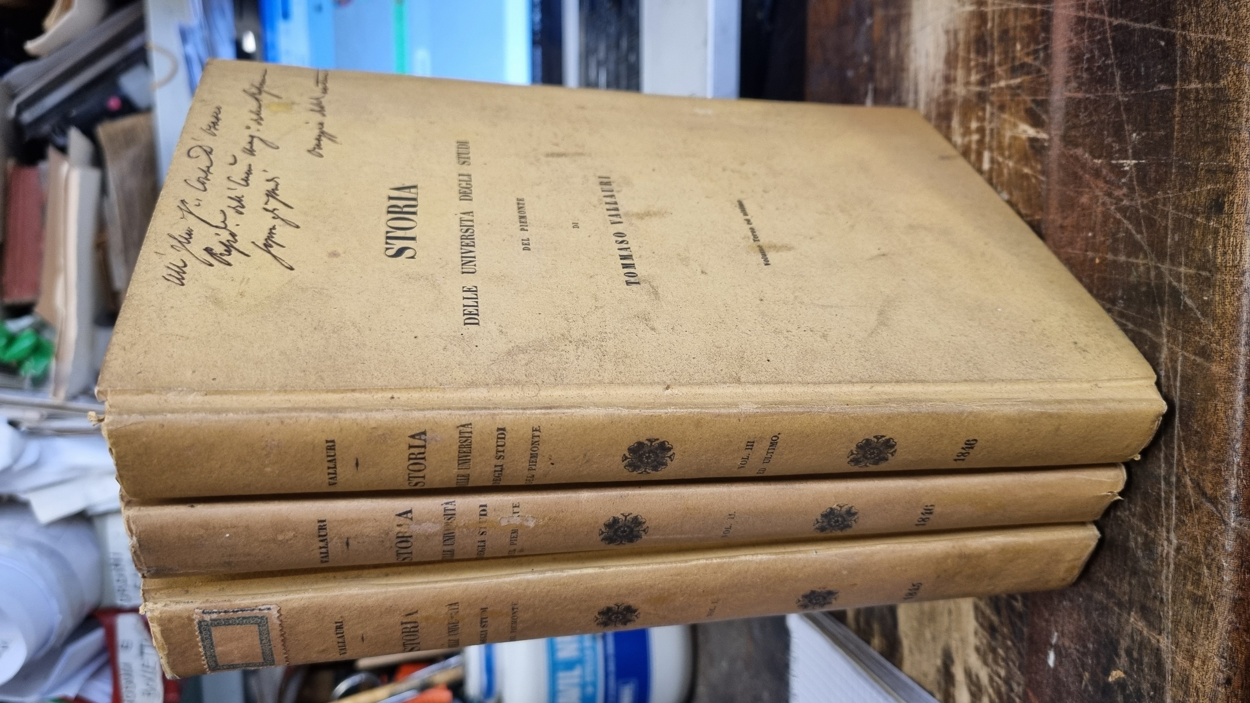 Storia delle università degli studi del Piemonte. Vol. I-III.