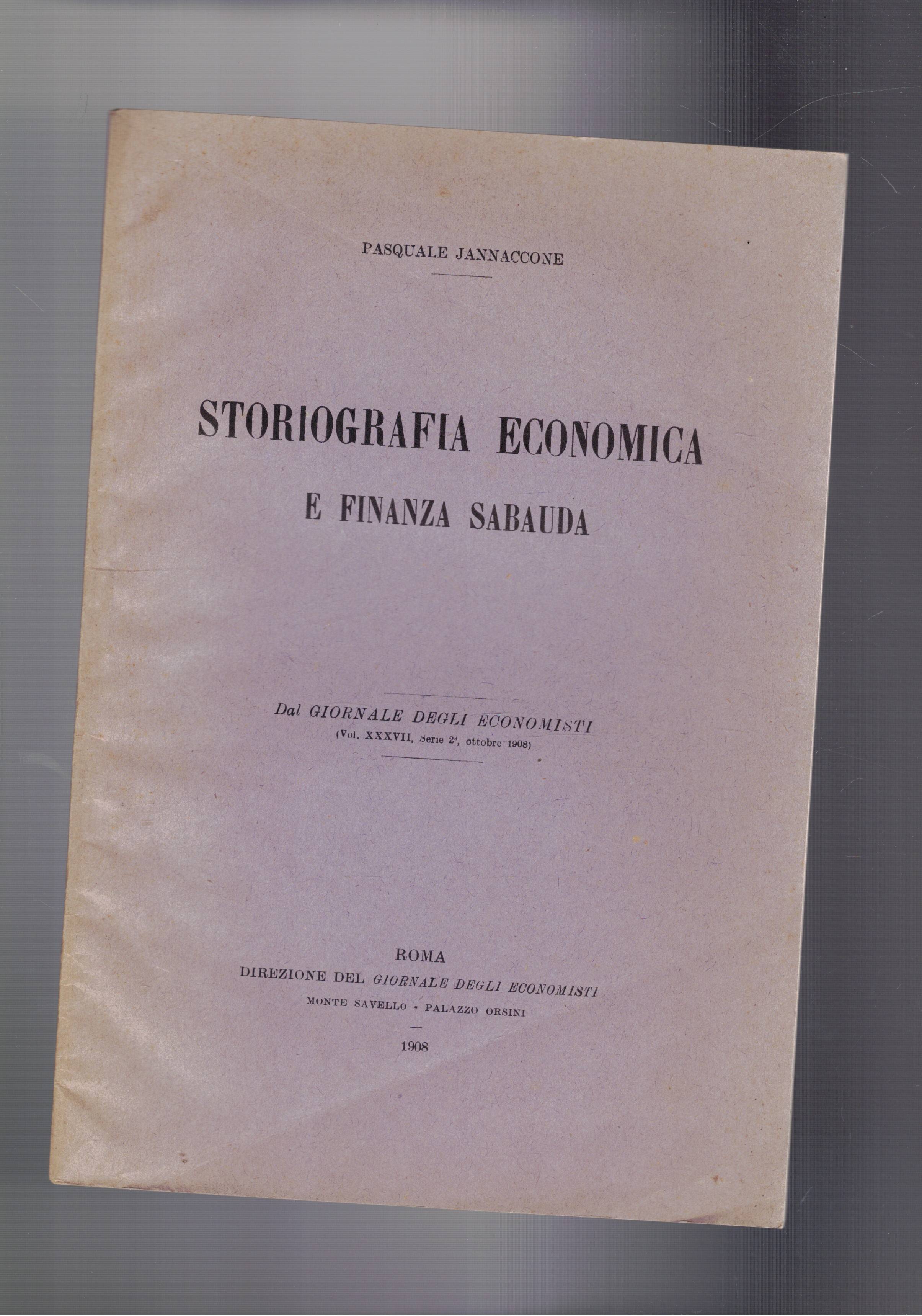 Storiografia economica e finanza sabauda. Estratto.