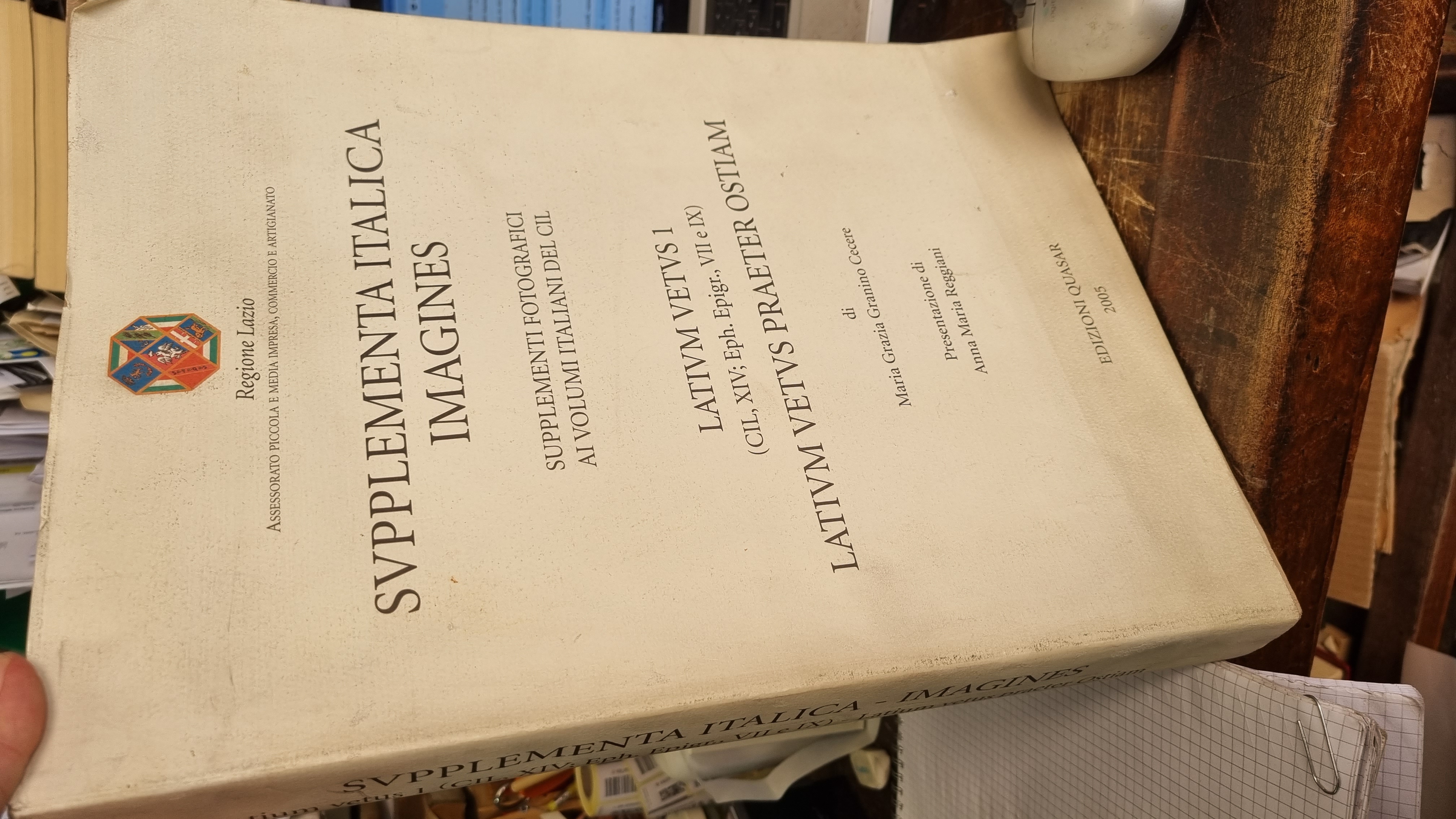 Supplementa Italica Imagines, supplementi fotografici ai volumi italiani del CIL. …