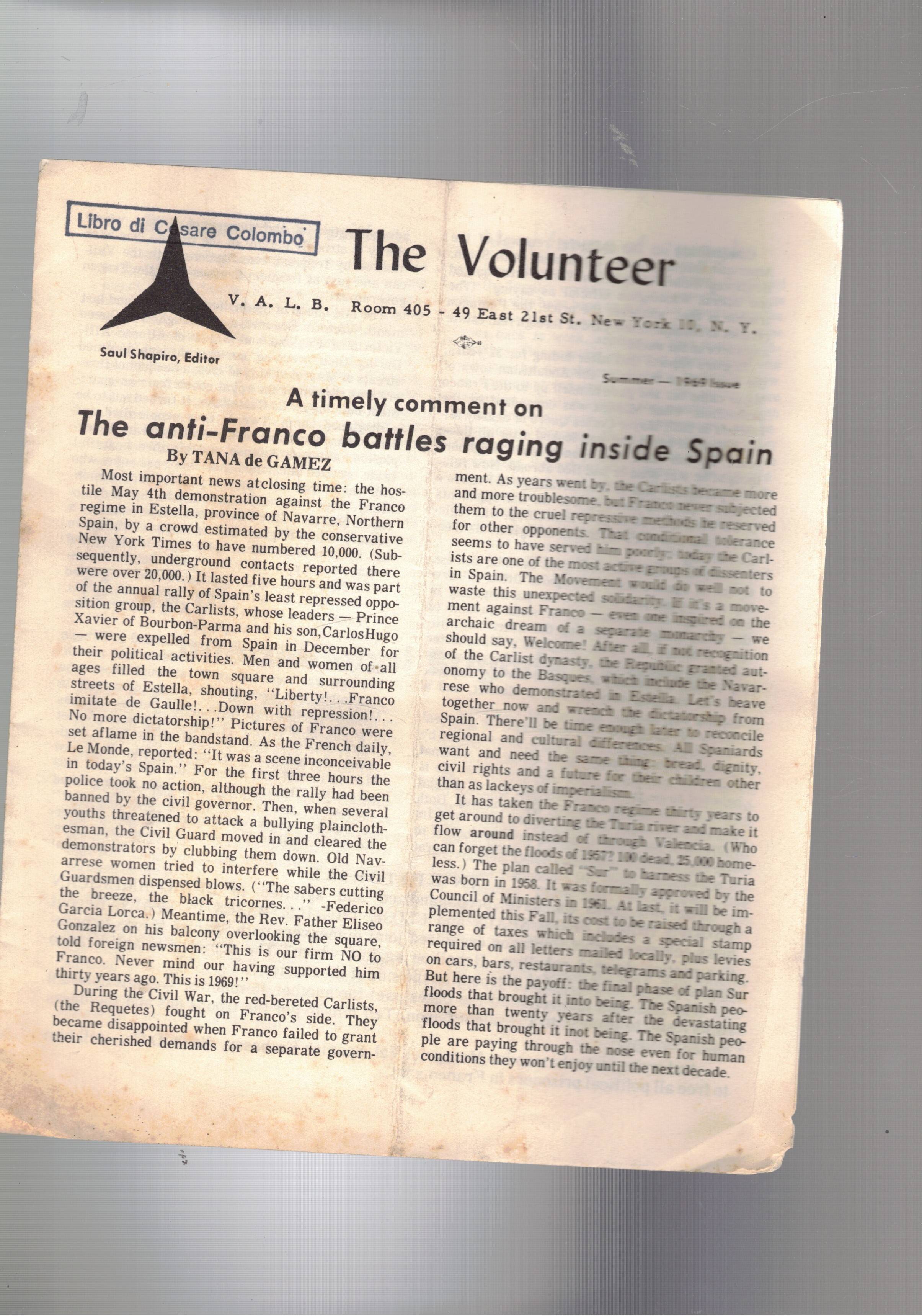 The Volunteer n° del 10 June 1969.