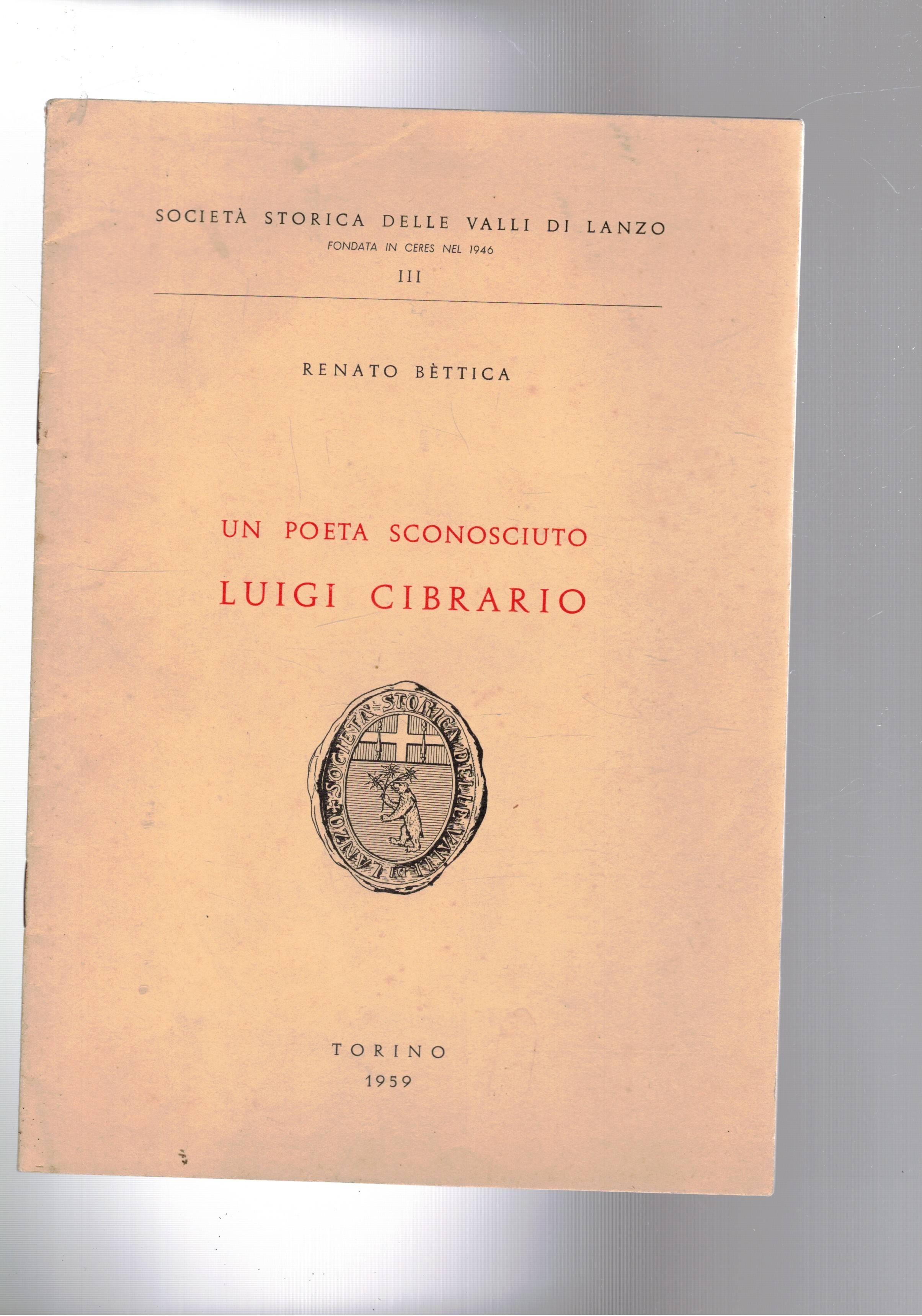 Un poeta sconosciuto Luigi Cibrario.