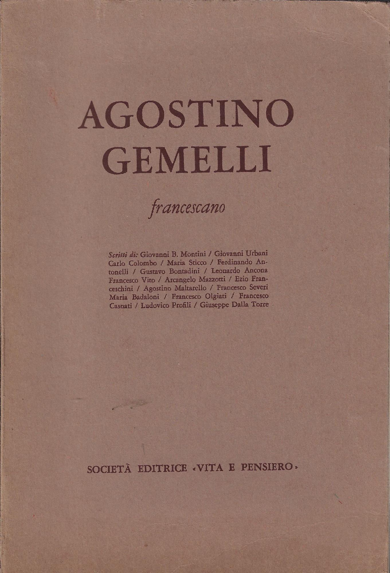 Agostino Gemelli francescano