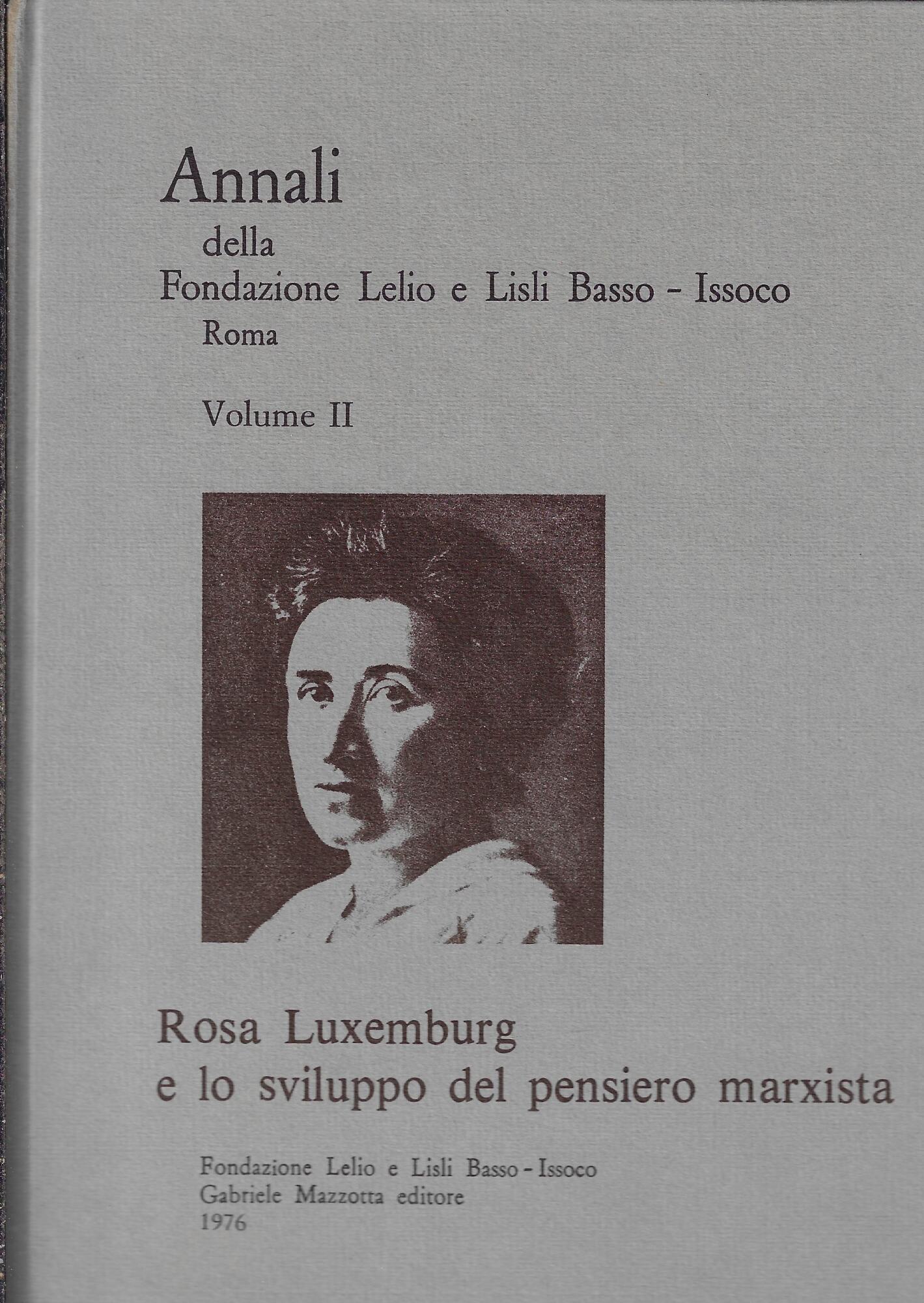 Annali della Fondazione Lelio e Lisli Basso-ISSOCO, volume II
