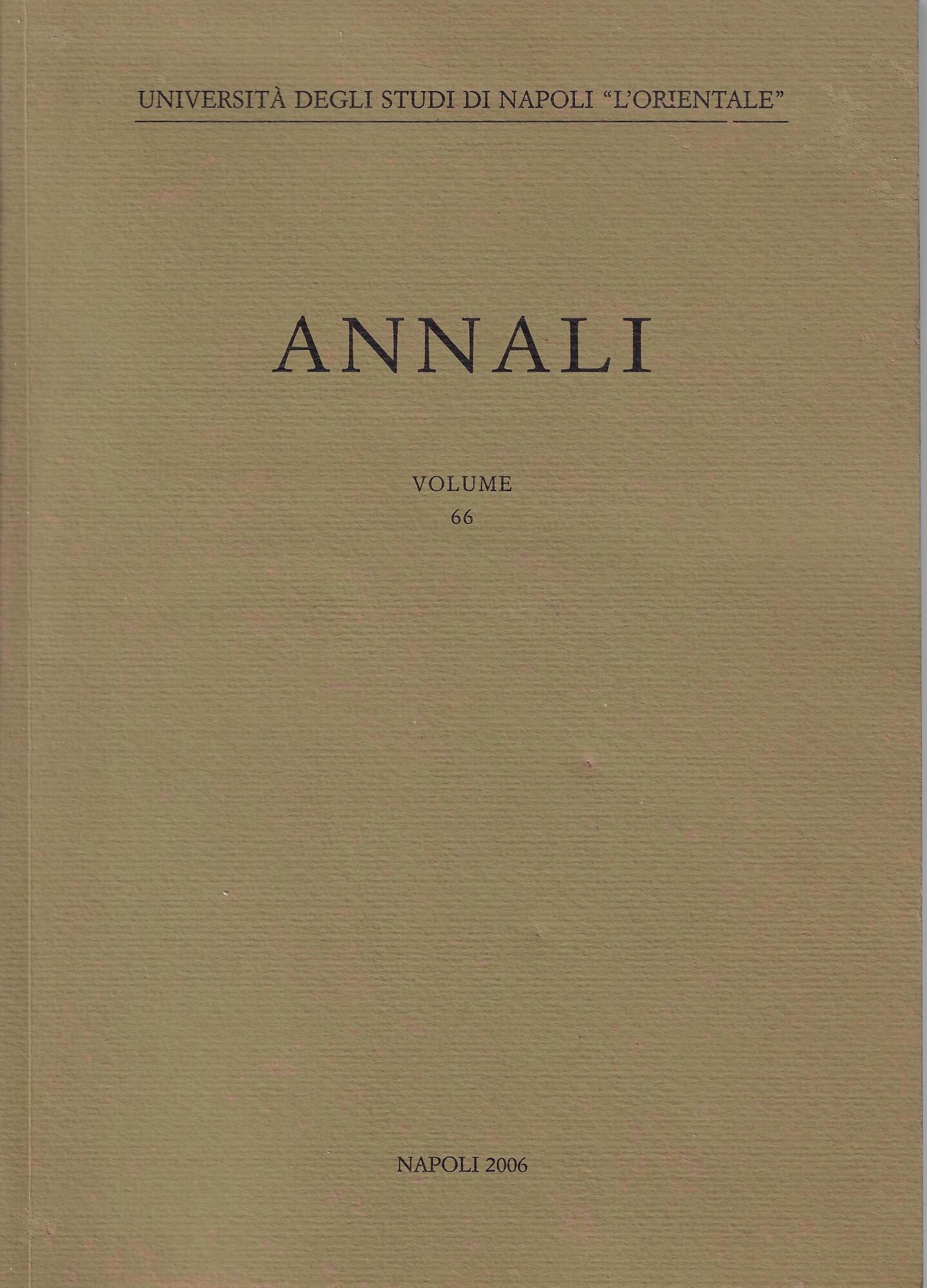 Annali v. 66 (2006)