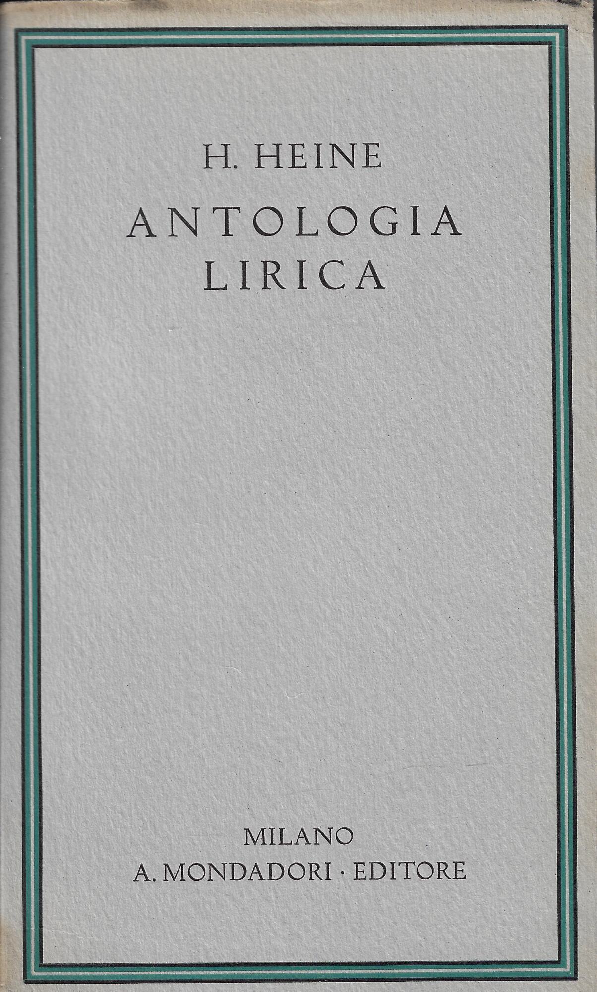 Antologia lirica : dalle migliori traduzioni italiane
