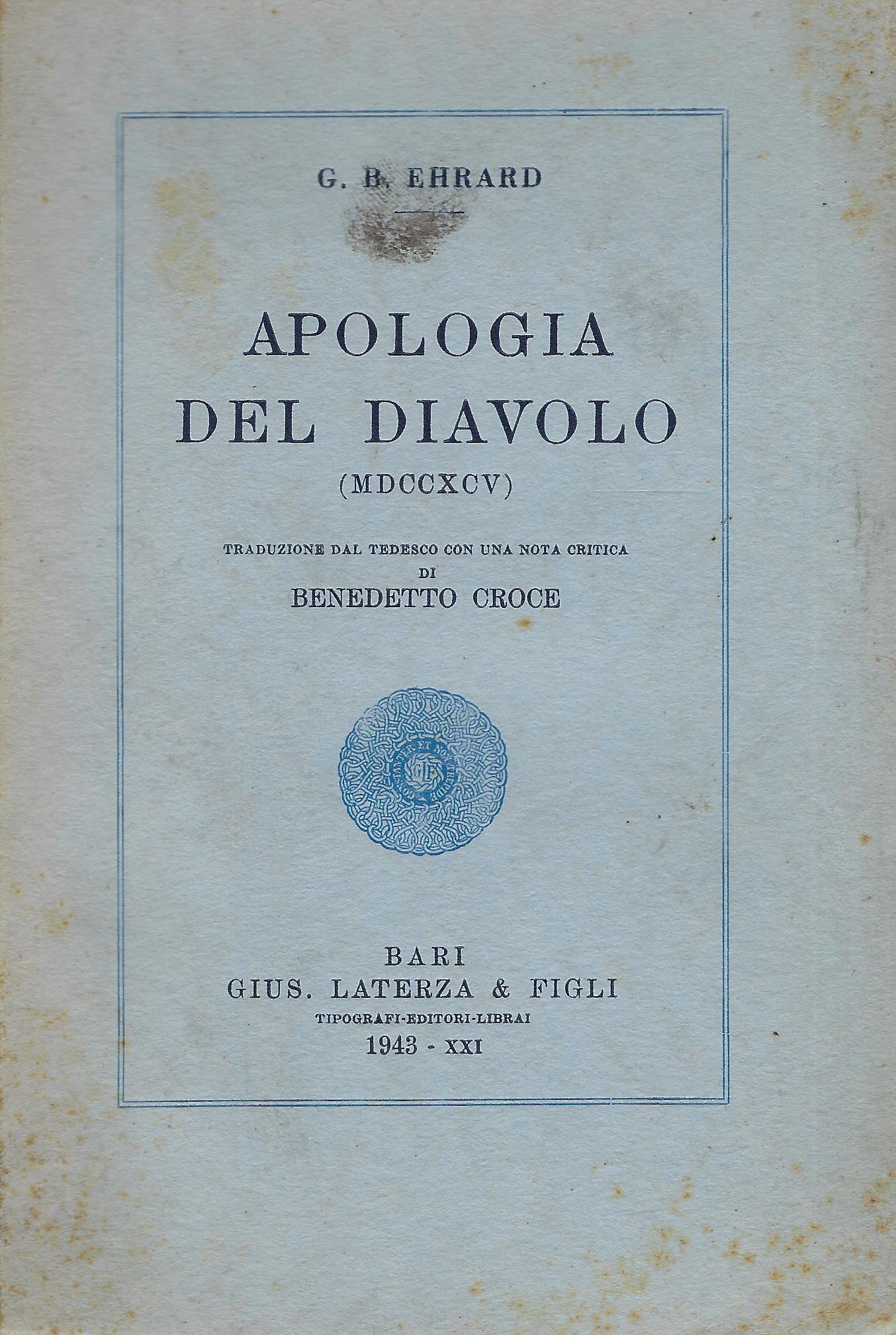 Apologia del diavolo, 1795