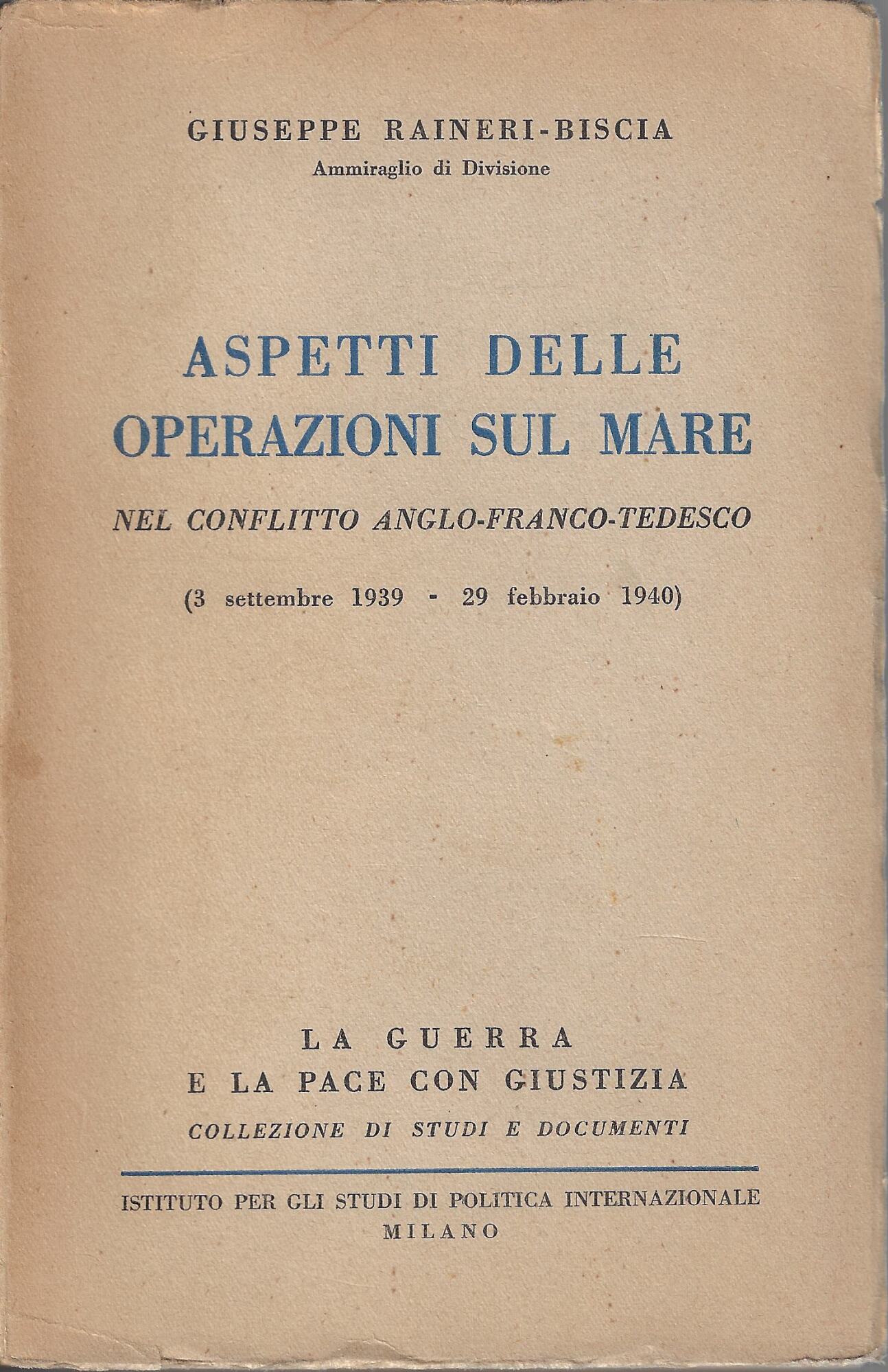 Aspetti delle operazioni sul mare nel conflitto anglo-franco-tedesco