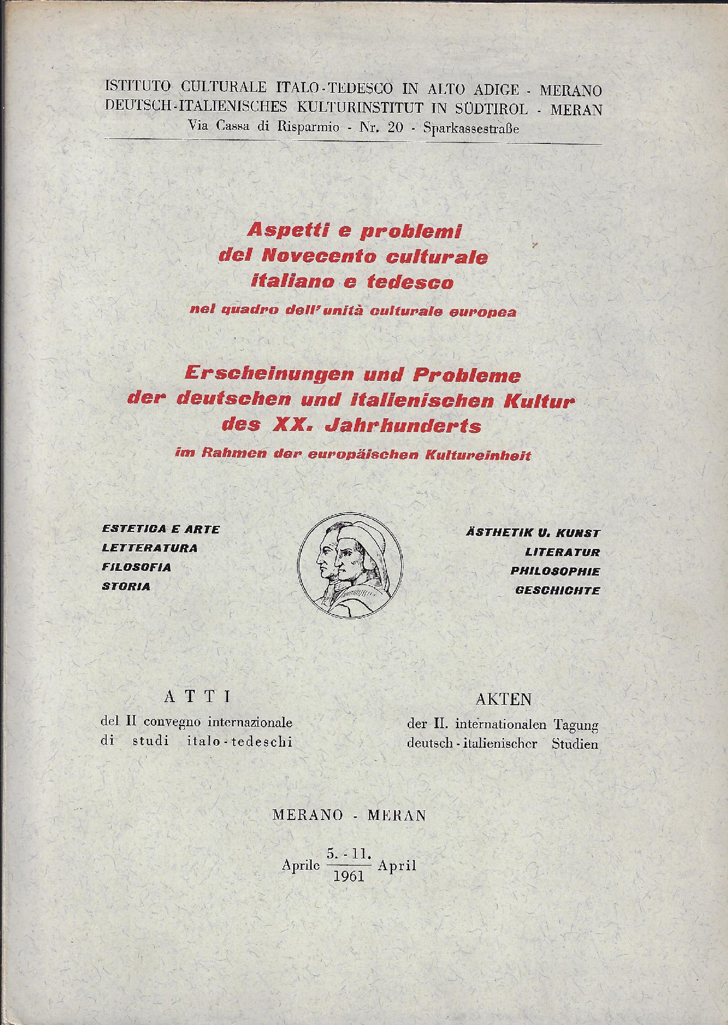 Aspetti e problemi del Novecento culturale italiano e tedesco nel …