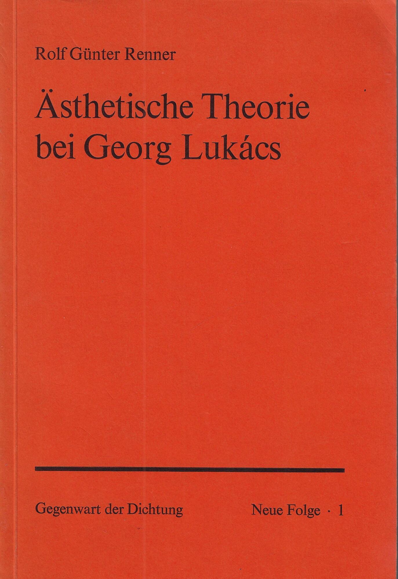 Asthetische Theorie bei Georg Lukacs