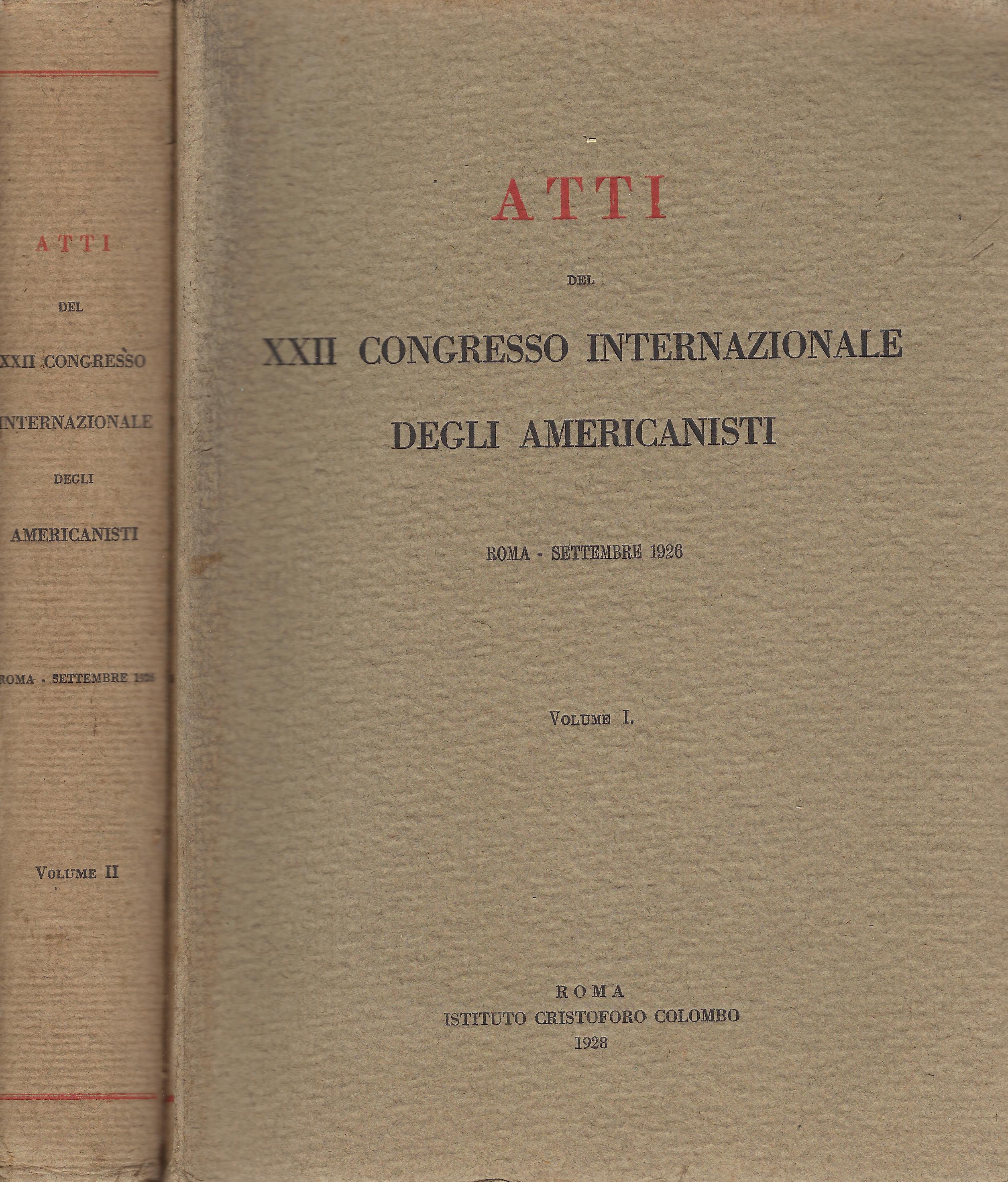 Atti del 22. Congresso internazionale degli americanisti : Roma, settembre …