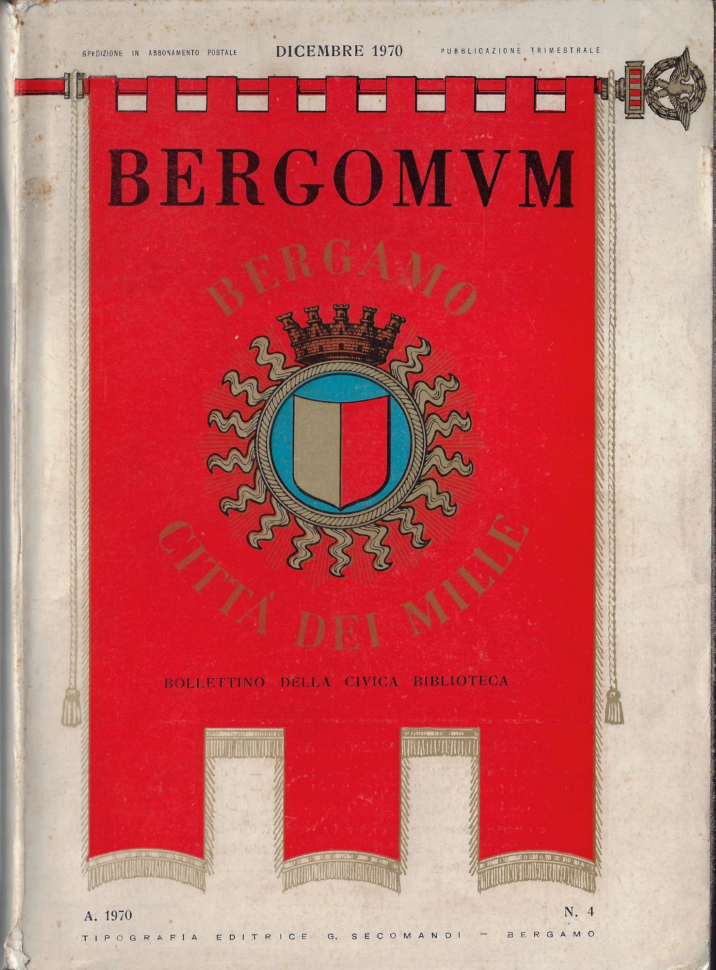 Bergomum bollettino della civica Biblioteca, dicembre 1970