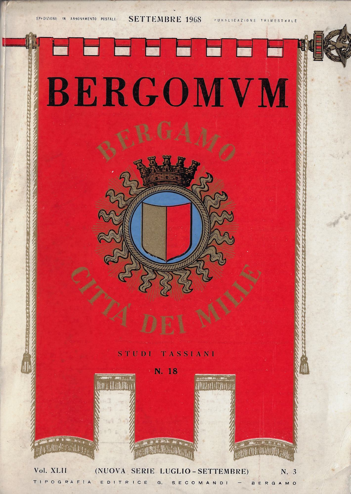 Bergomum studi tassiani n.18 - settembre 1968