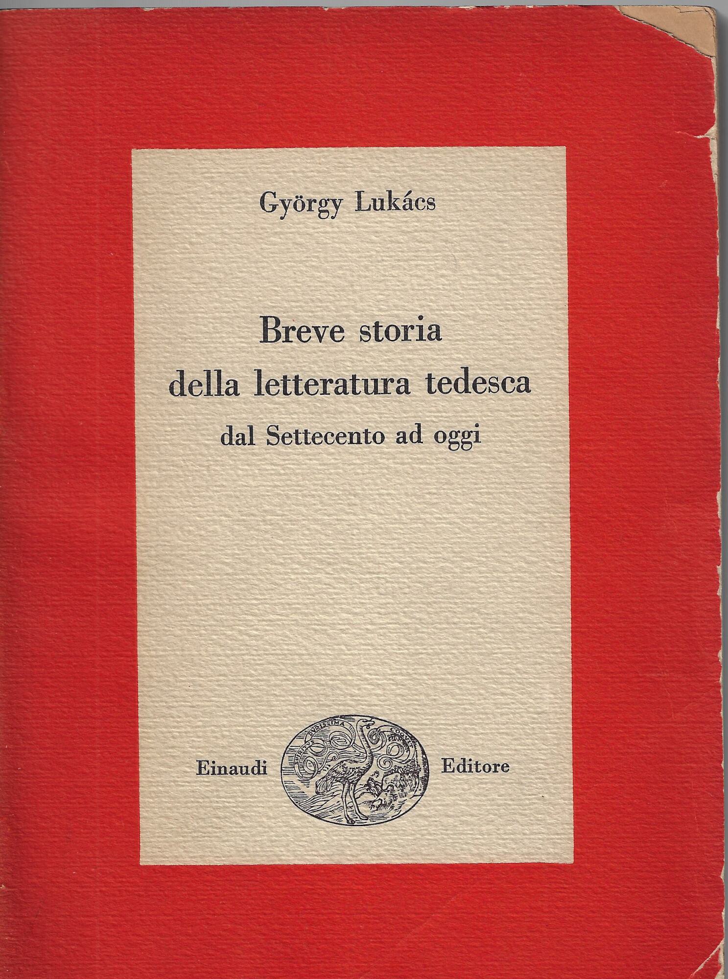 Breve storia della letteratura tedesca dal Settecento ad oggi