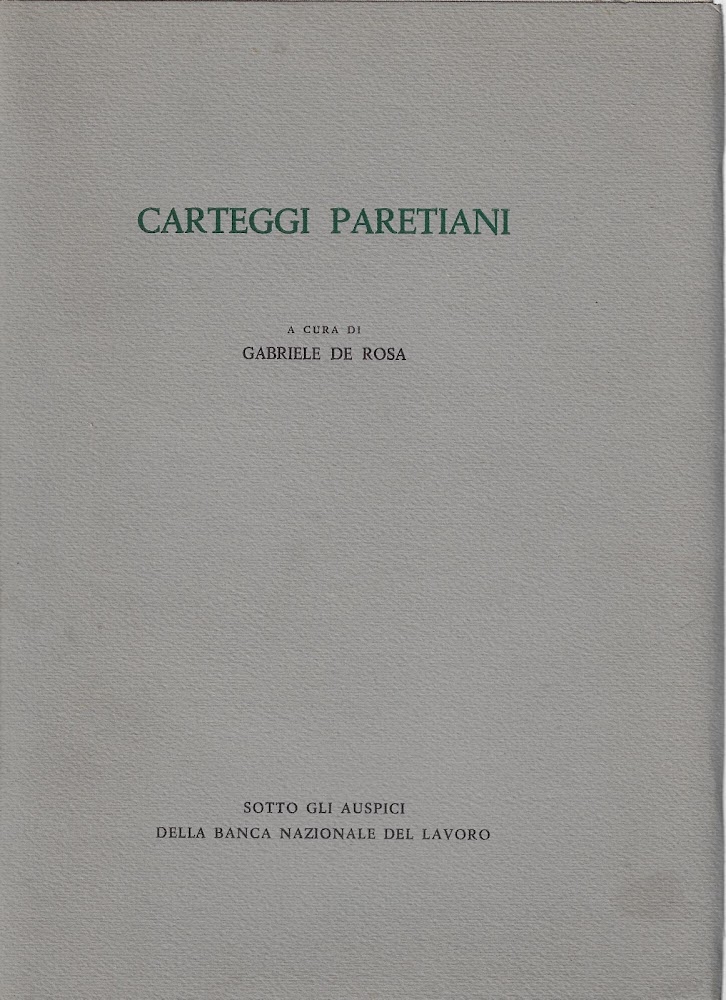 Carteggi paretiani : 1892-1923