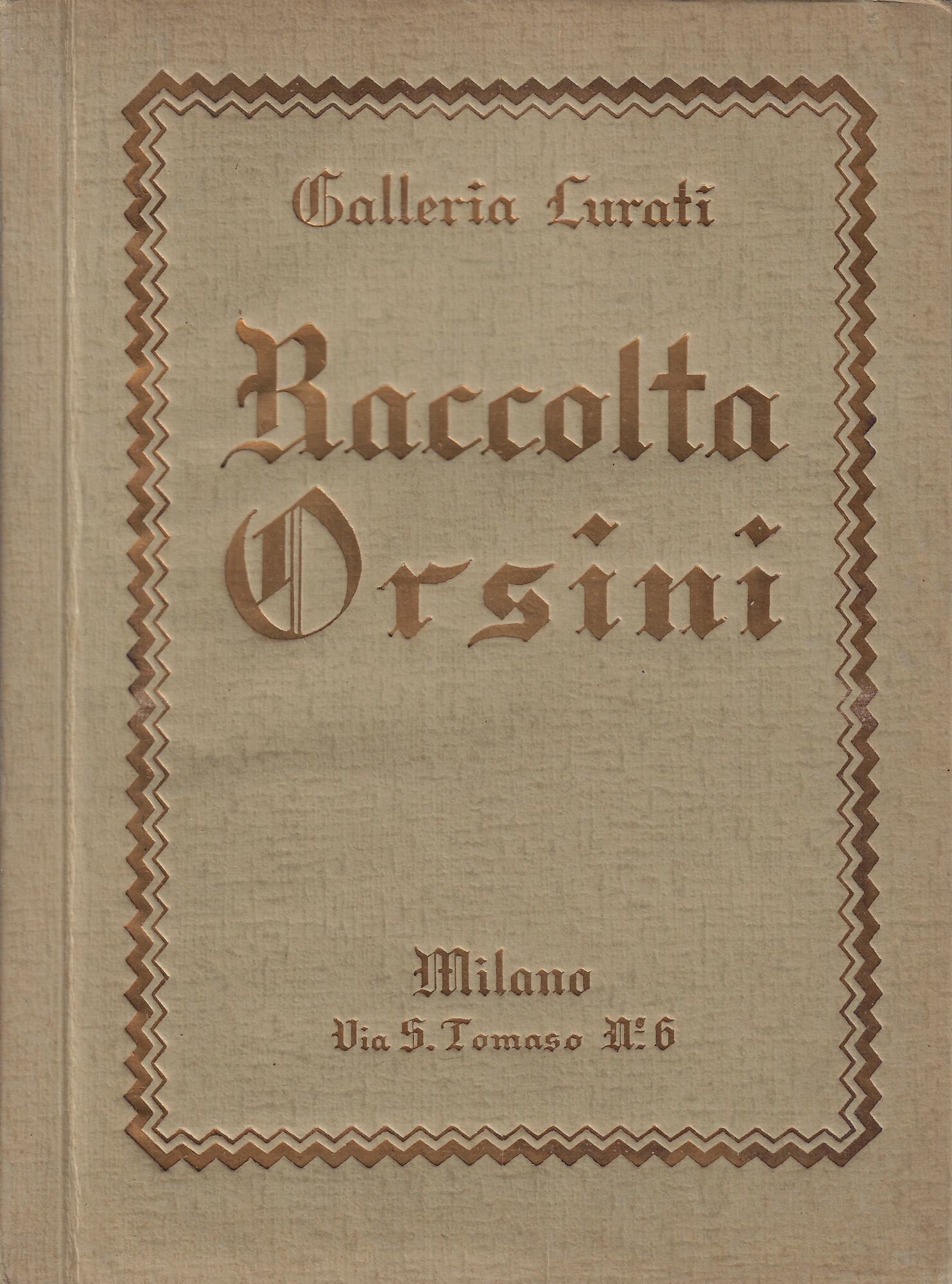 Catalogo della vendita all'asta della raccolta Orsini