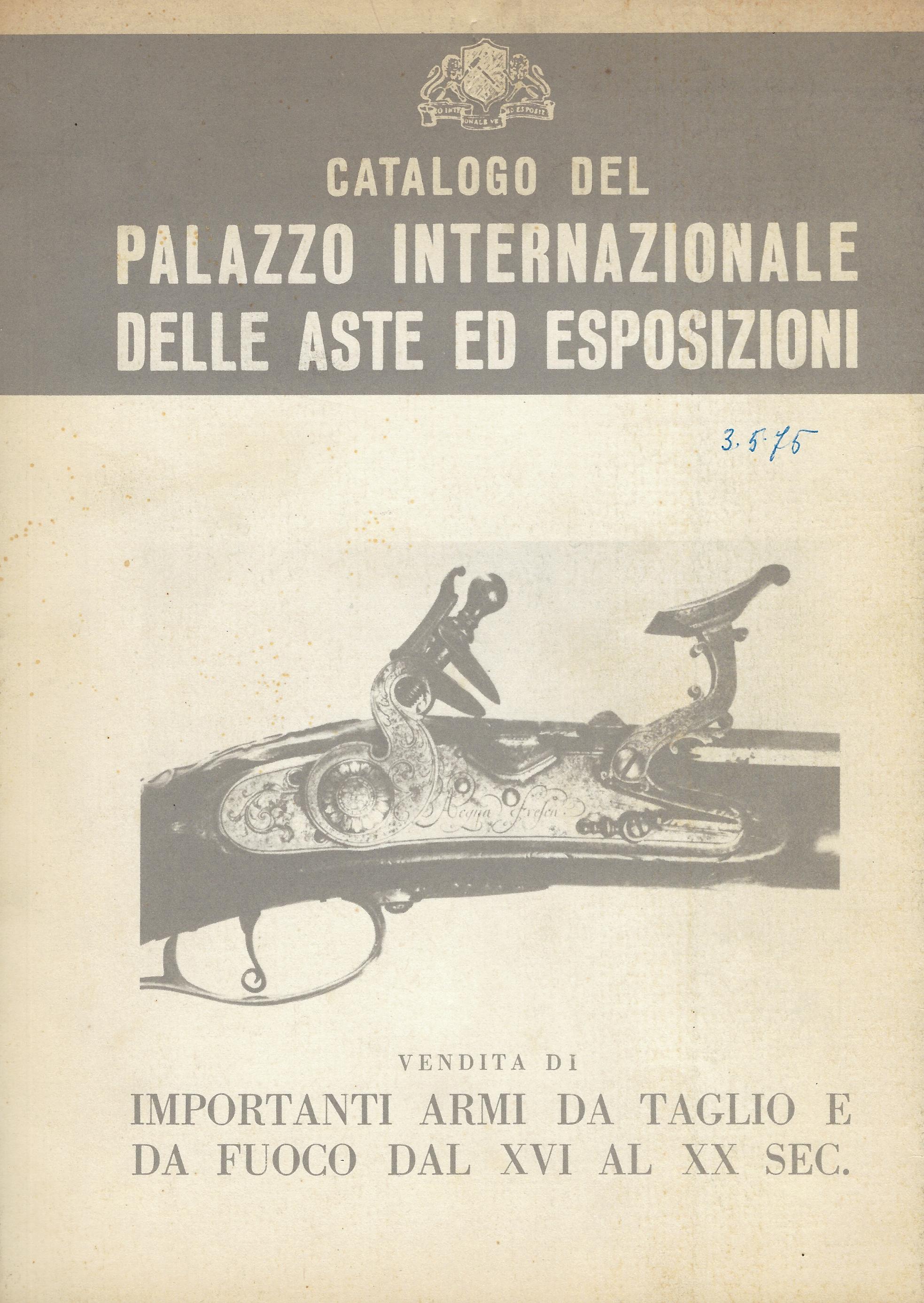 Catalogo di importanti armi da taglio e da fuoco dal …