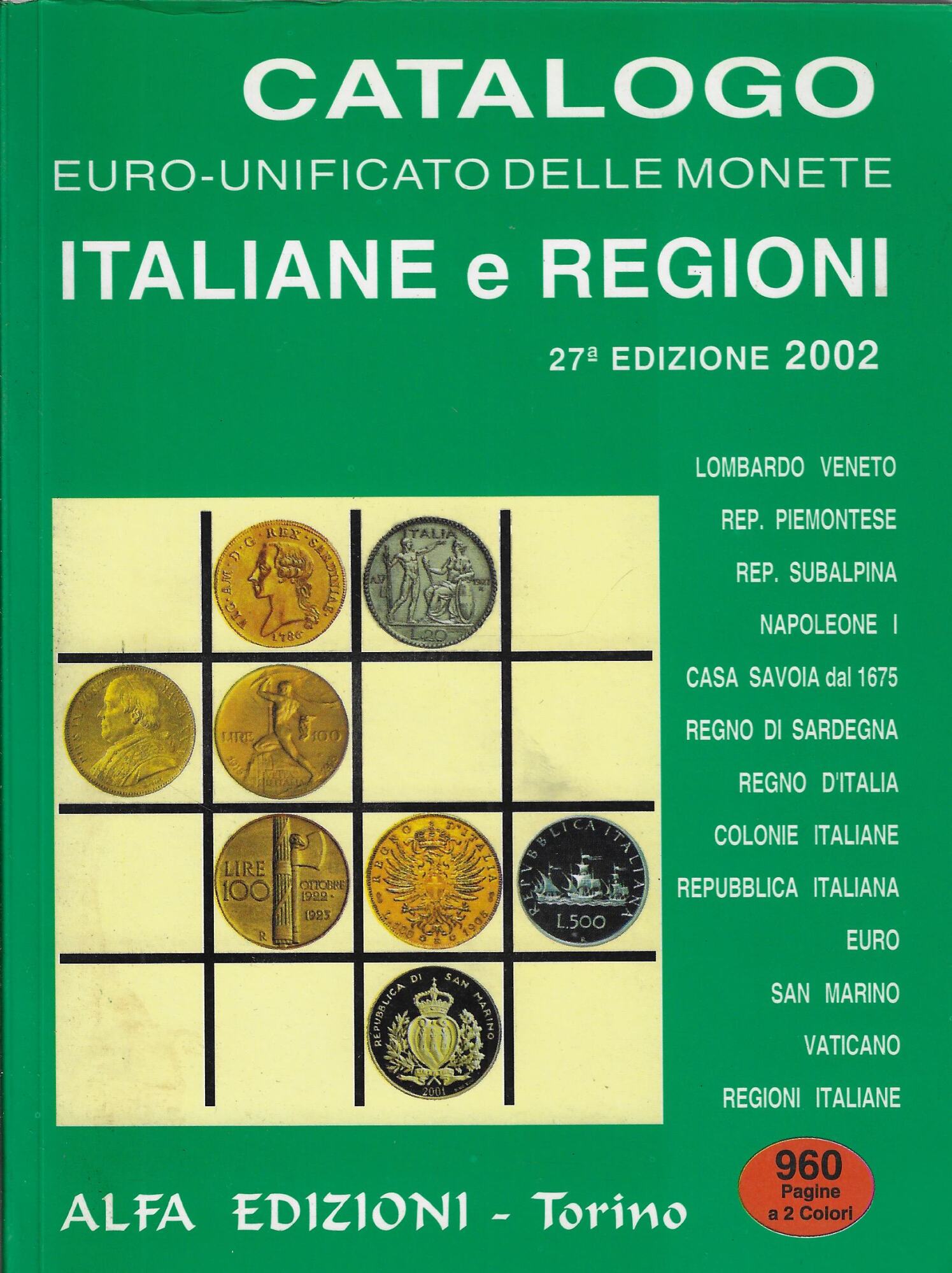 Catalogo euro-unificato delle monete italiane e regioni