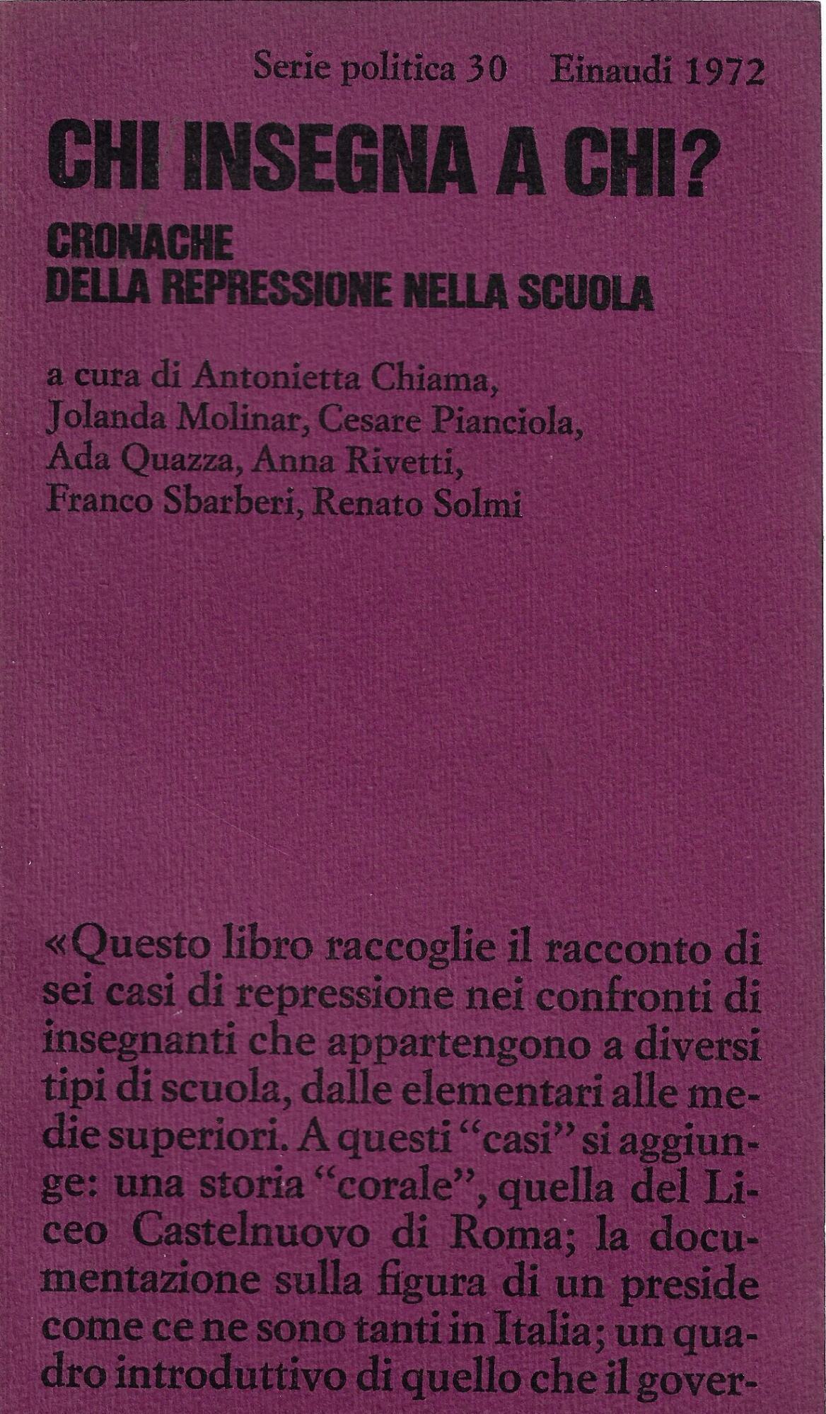 Chi insegna a chi? : cronache della repressione nella scuola