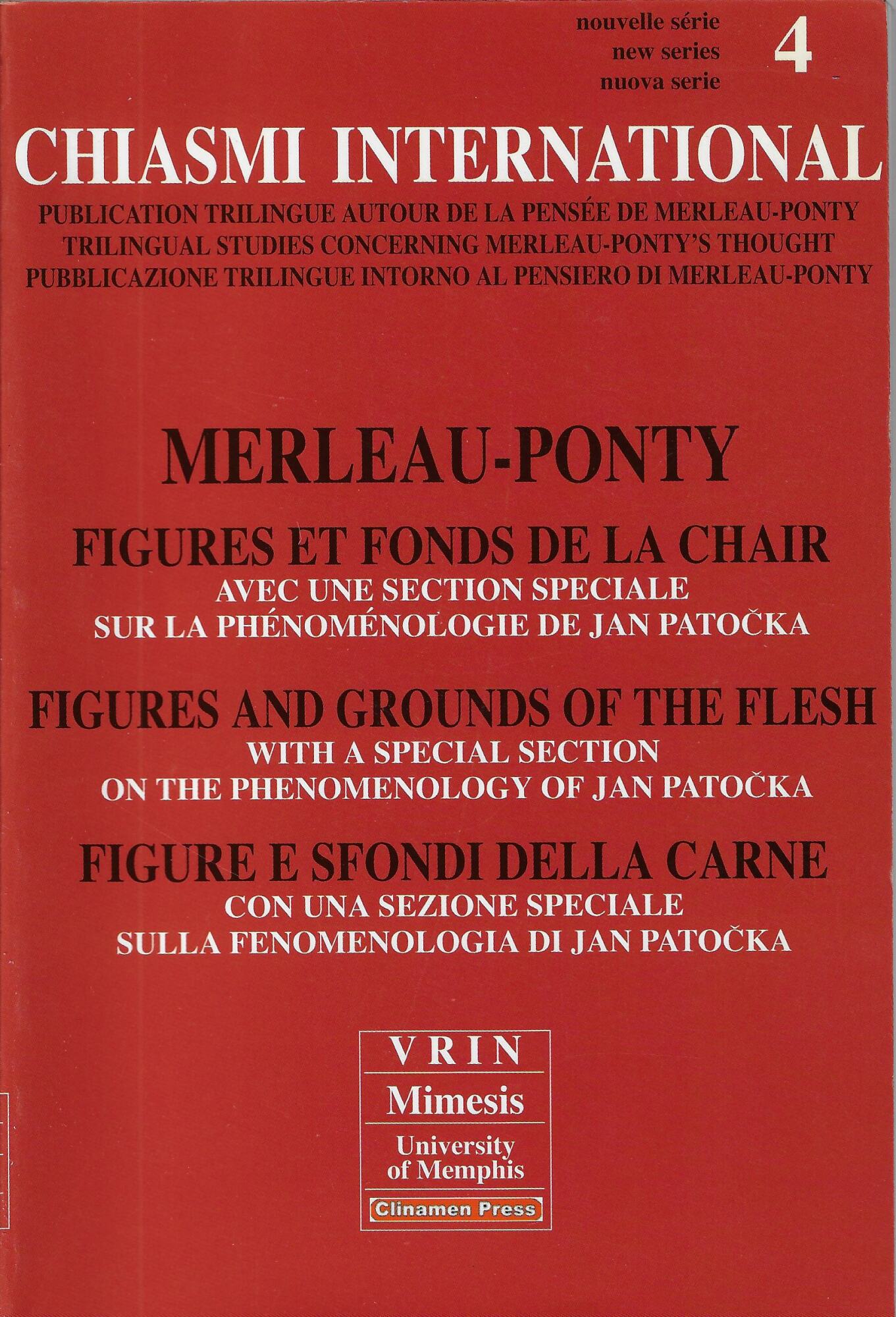 Chiasmi International. Ediz. italiana, francese e inglese. Merleau Ponty. Figure …