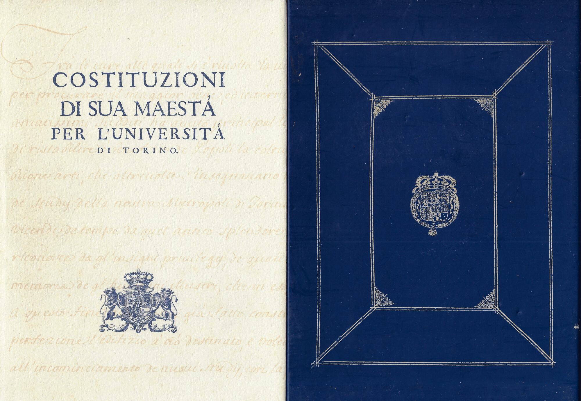 Costituzioni di sua maesta per l'Università di Torino