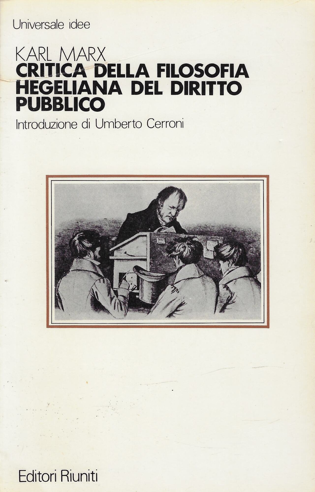 Critica della filosofia hegeliana del diritto pubblico
