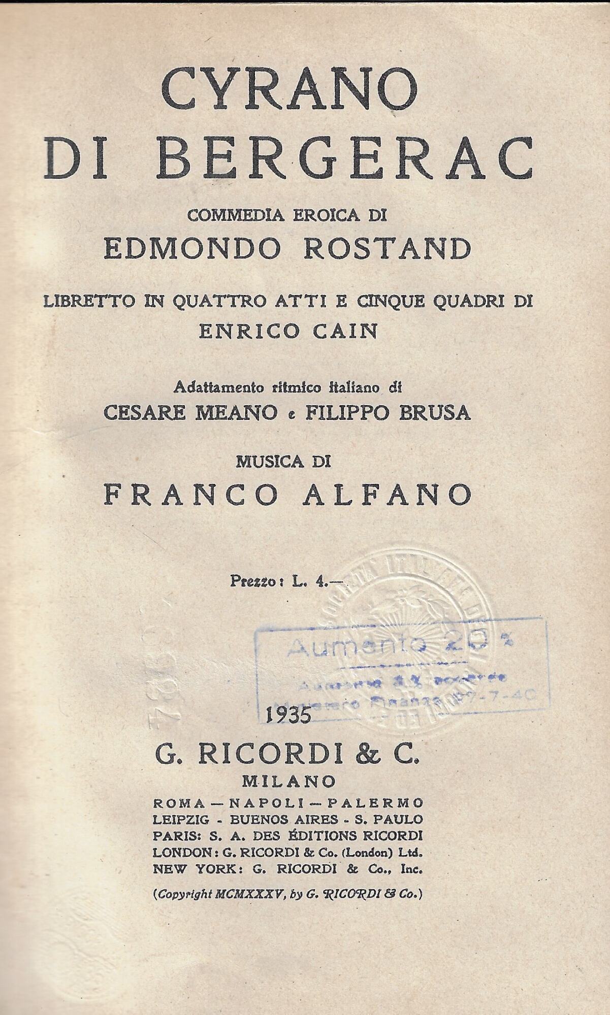 Cyrano di Bergerac : commedia eroica