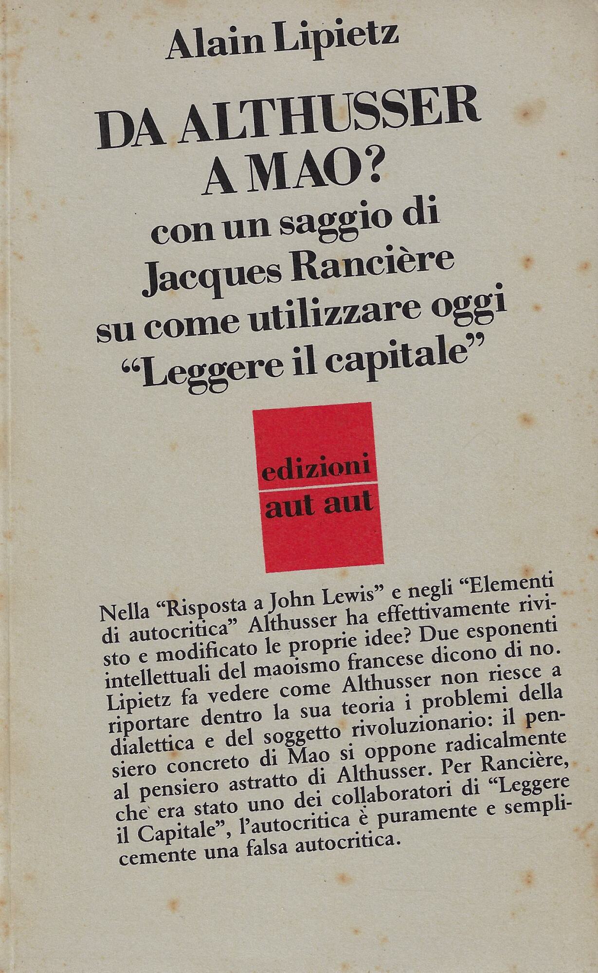 Da Althusser a Mao? / Alain Lipietz . Come utilizzare …