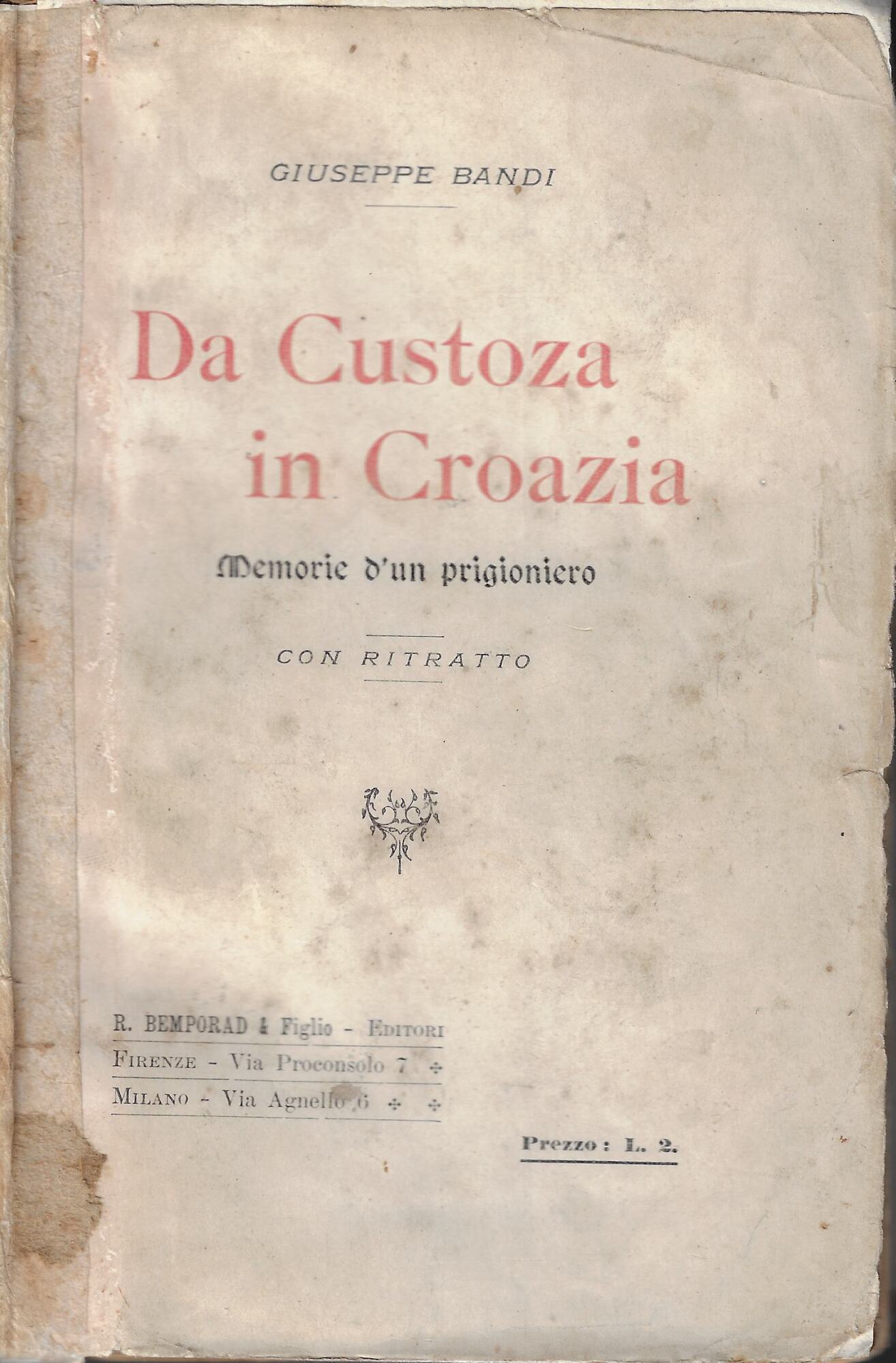 Da Custoza in Croazia : memorie d'un prigioniero