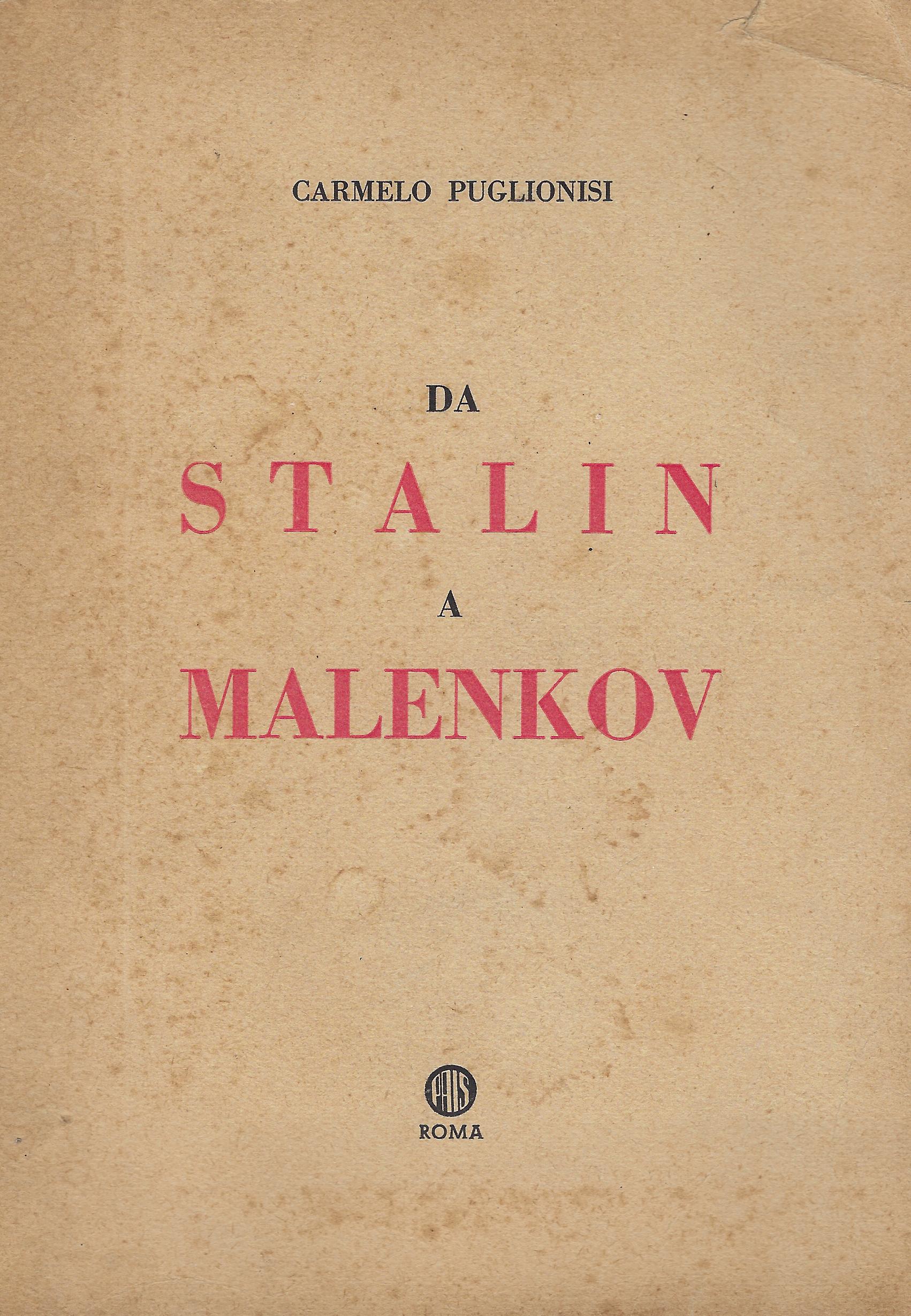 Da Stalin a Malenkov