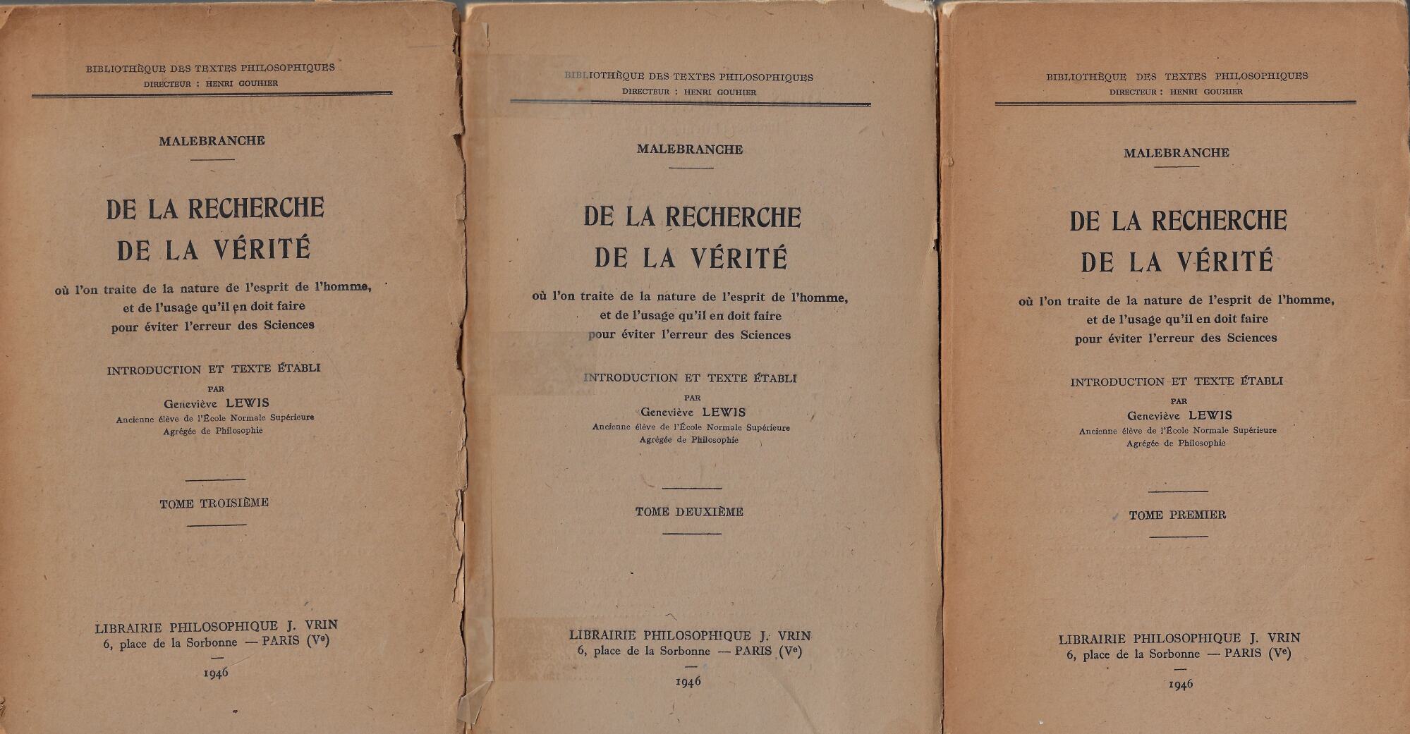 De la recherche de la vérité : où l 'on …