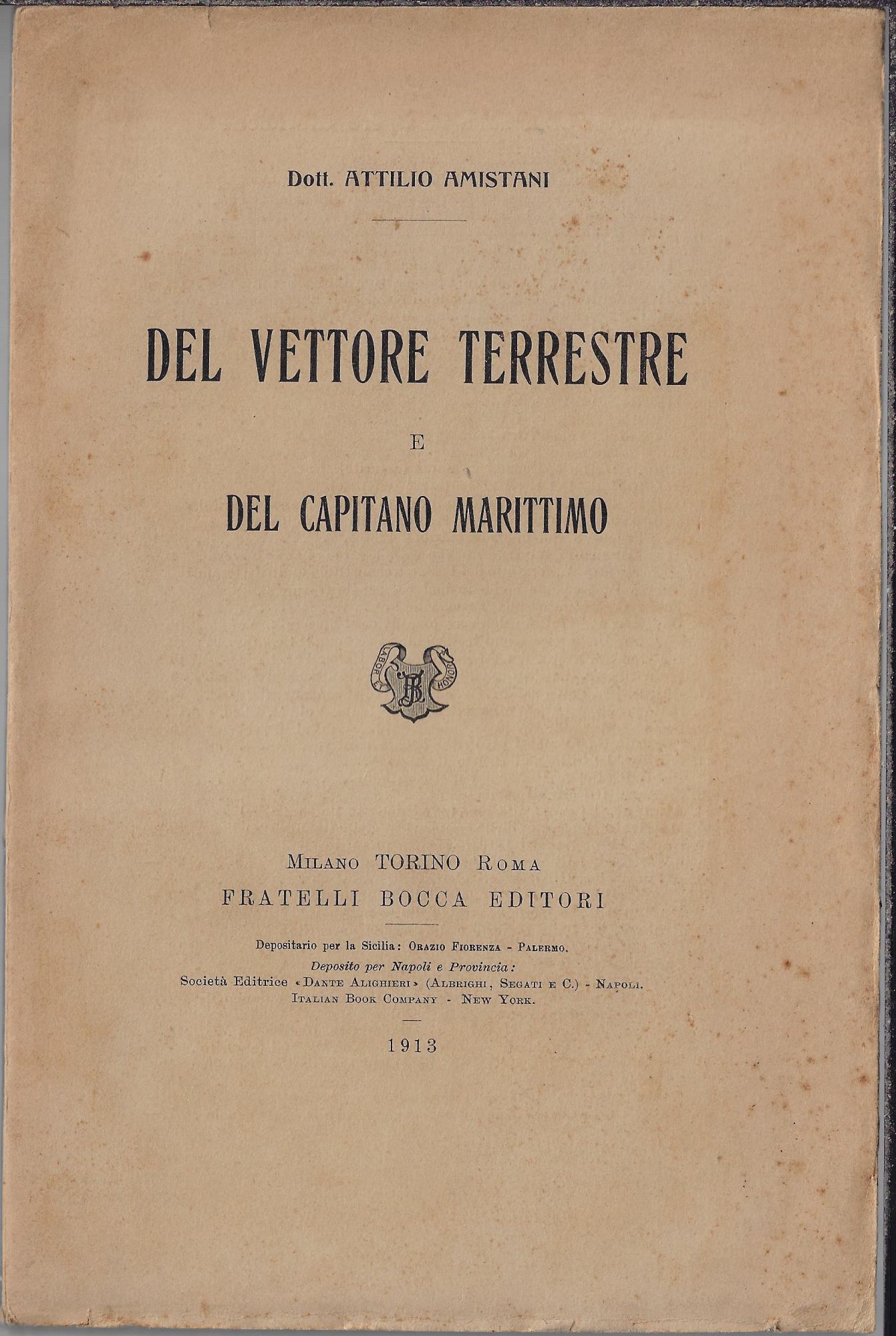 Del vettore terrestre e del capitano marittimo