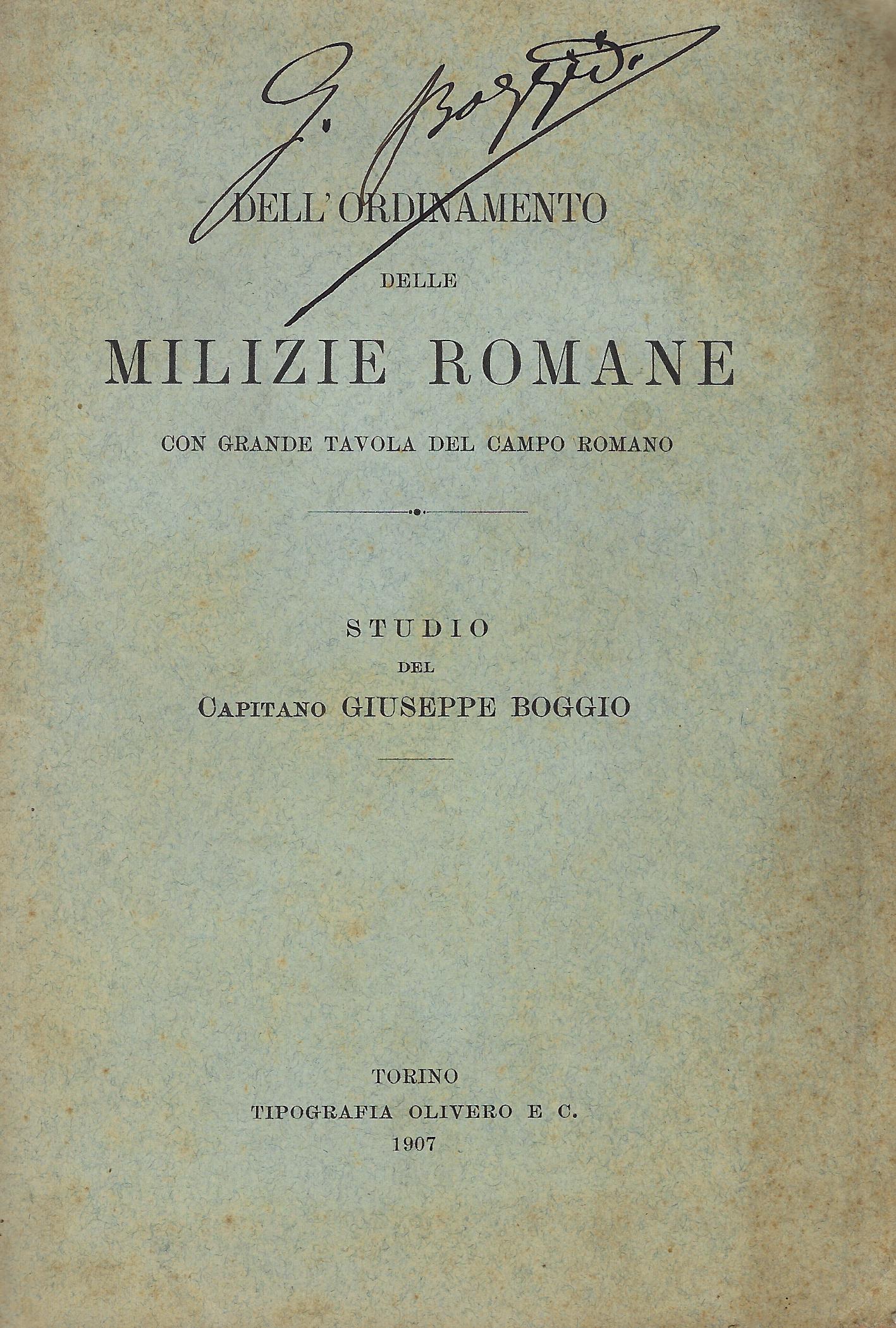 Dell'ordinamento delle milizie romane