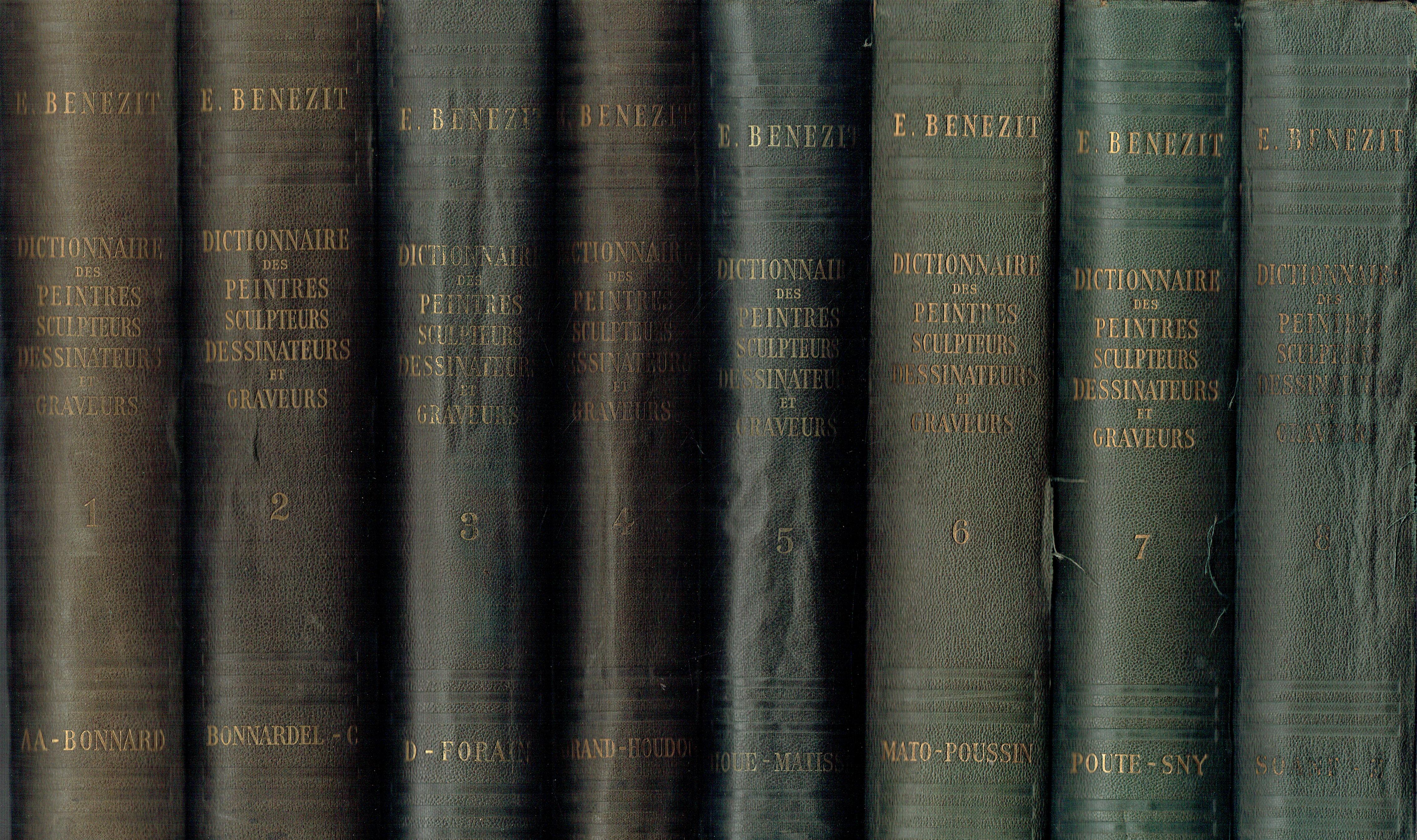 Dictionnaire des peintres, sculpteurs, dessinateurs, 8 vv.