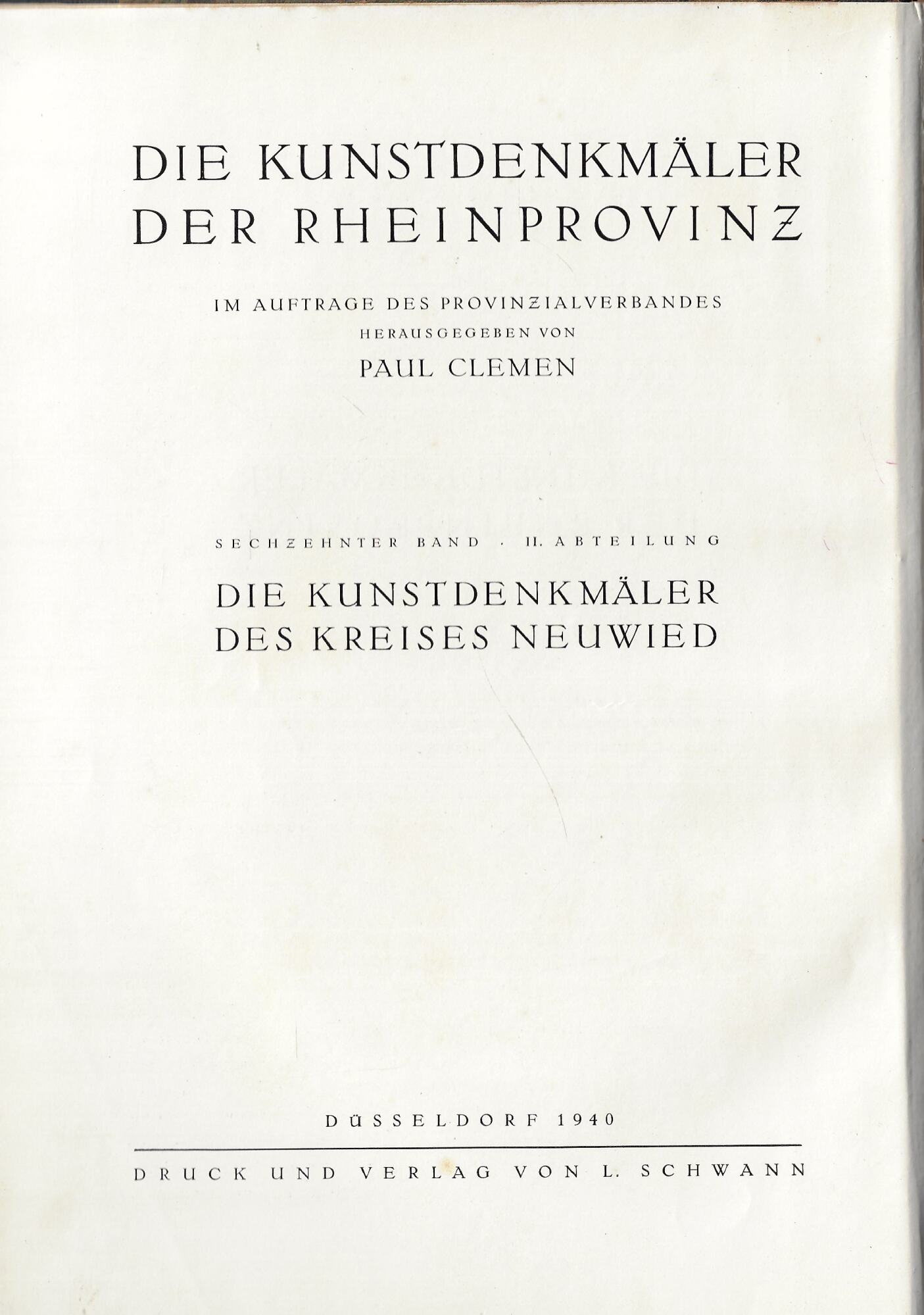 Die kunstdenkmaler des Kreises Neuwied