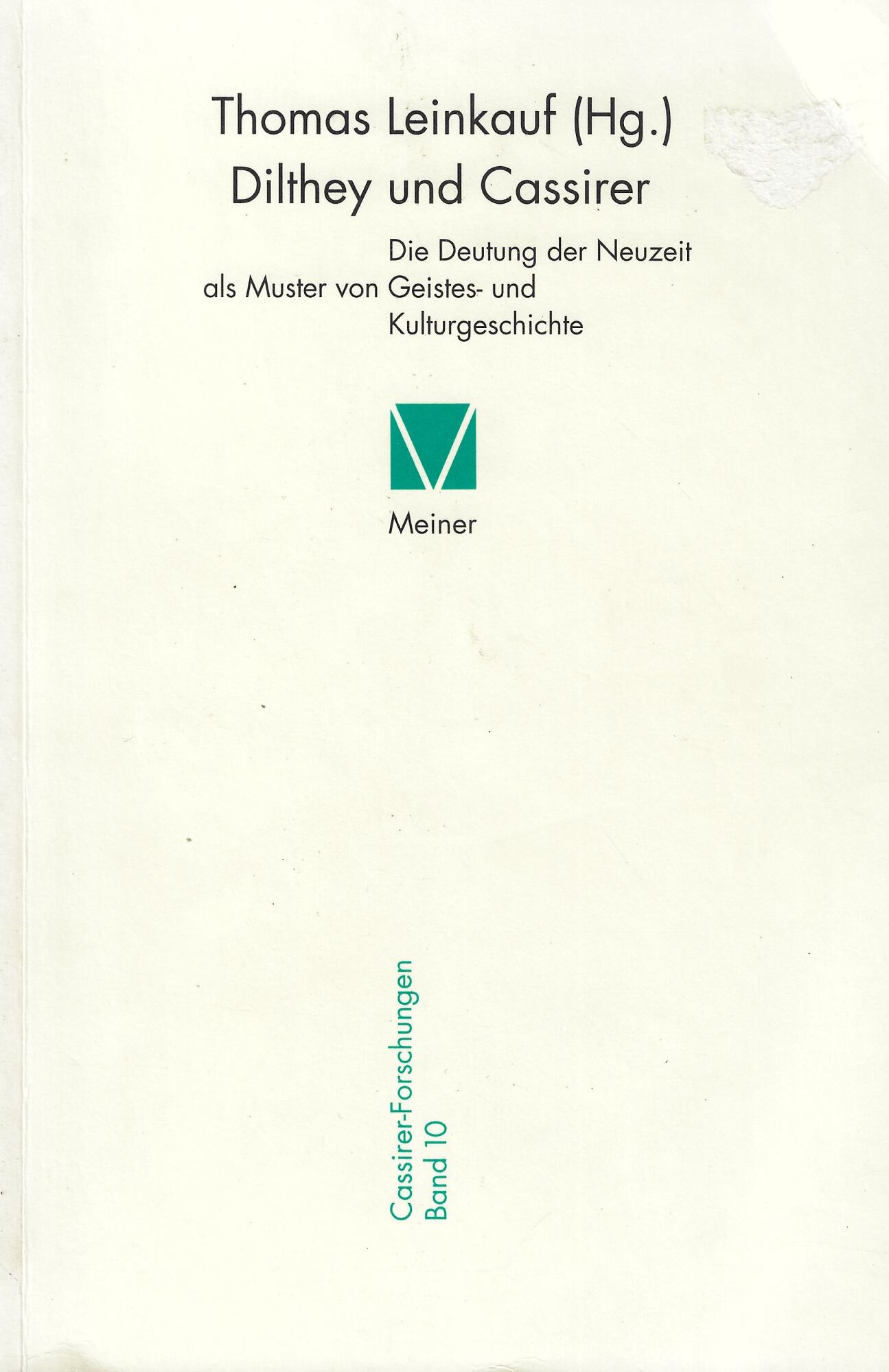 Dilthey und Cassirer