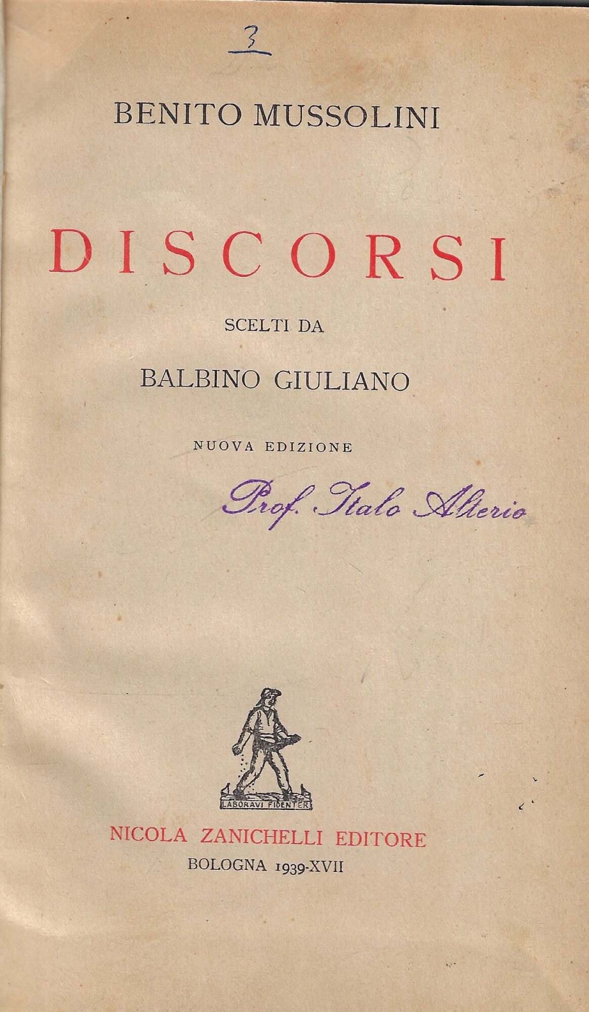 Discorsi: scelti da Balbino Giuliani