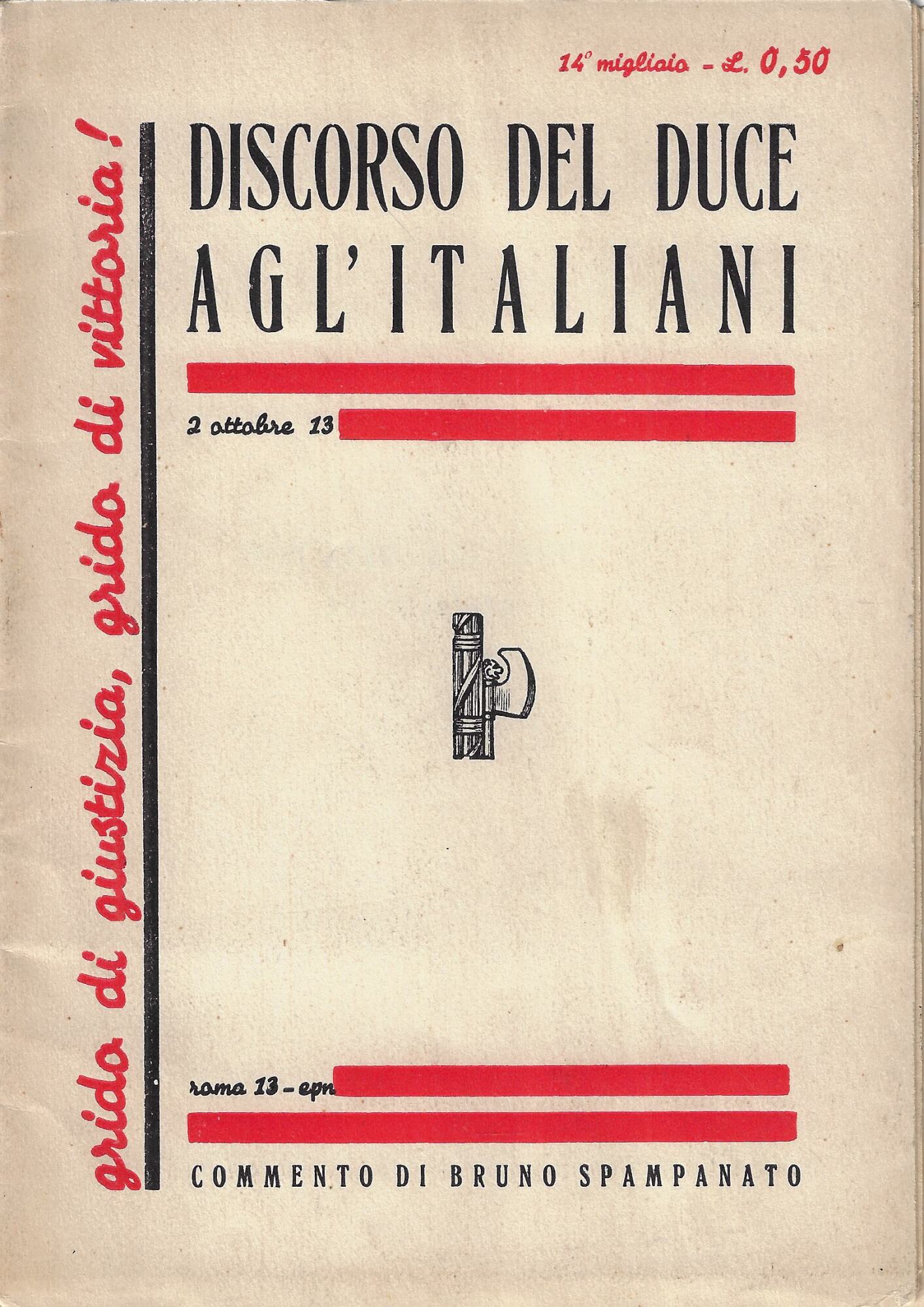 Discorso del Duce agli'italiani
