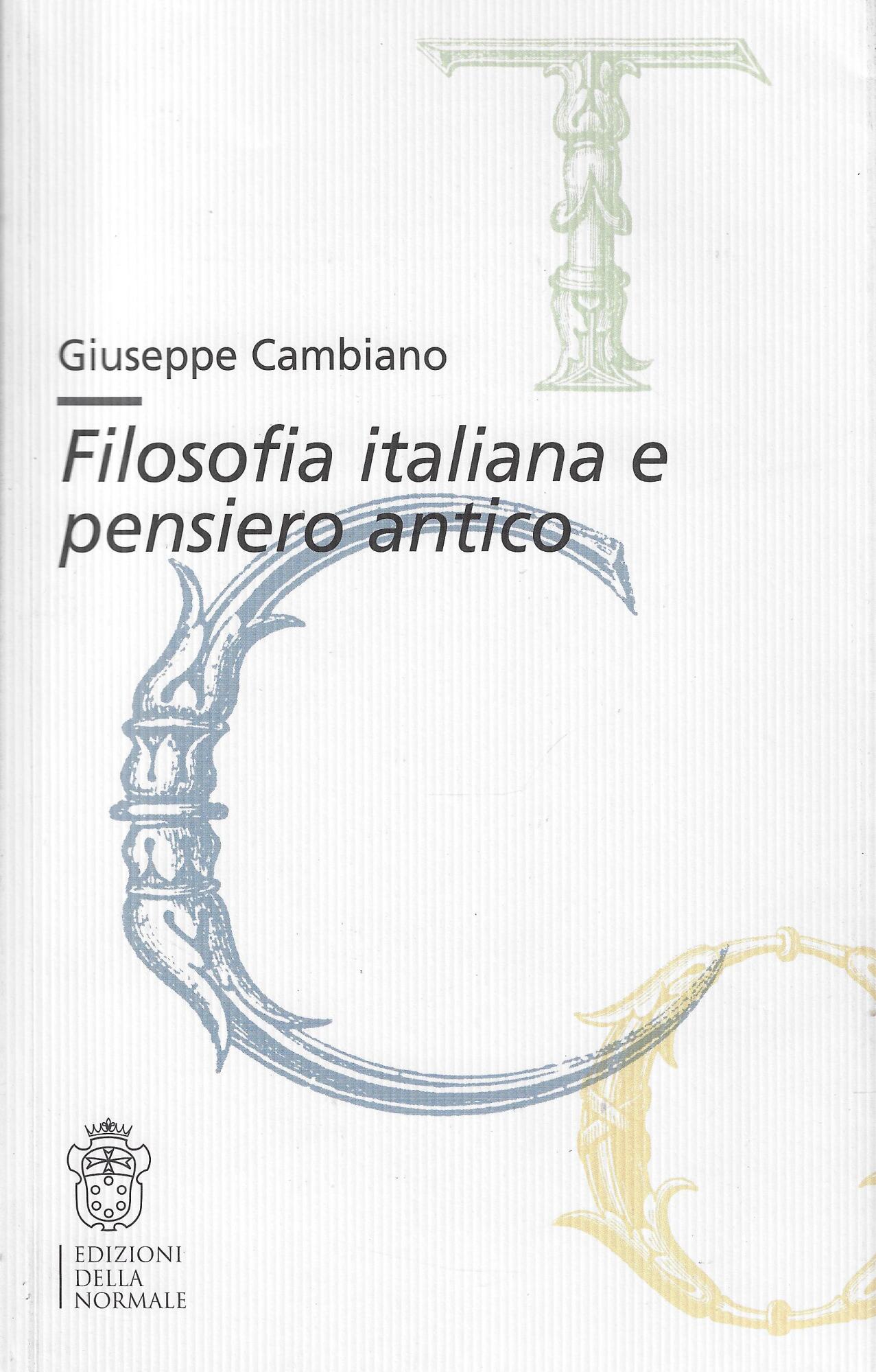 Filosofia italiana e pensiero antico