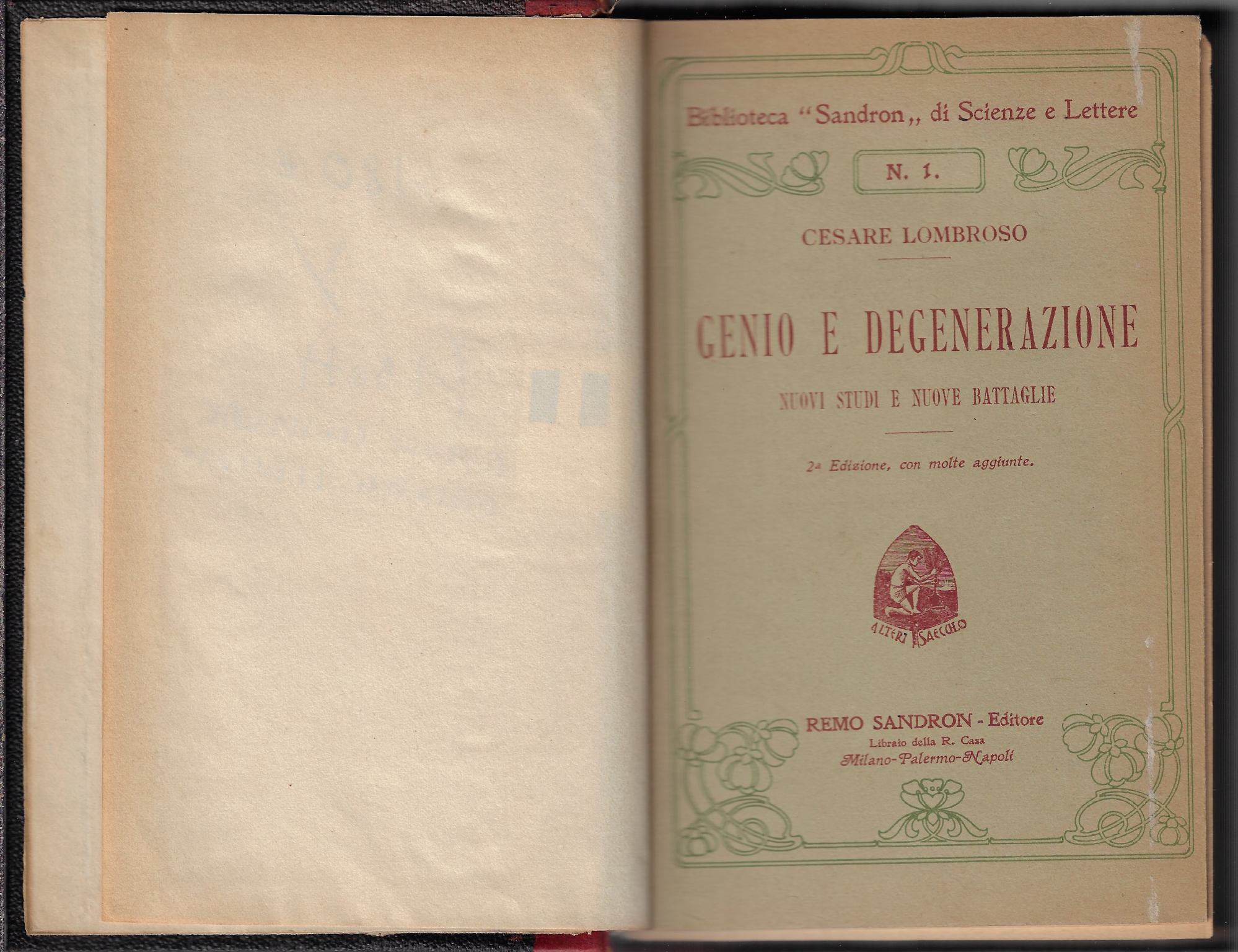 Genio e degenerazione : nuovi studi e nuove battaglie