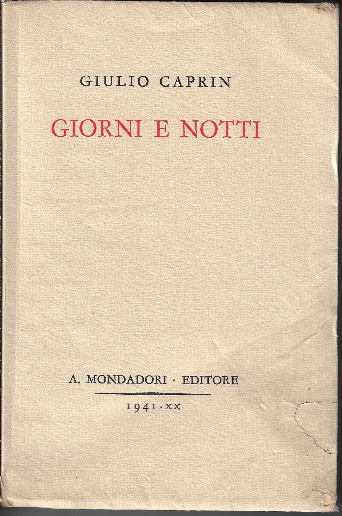 Giorni e notti : pagine di taccuino