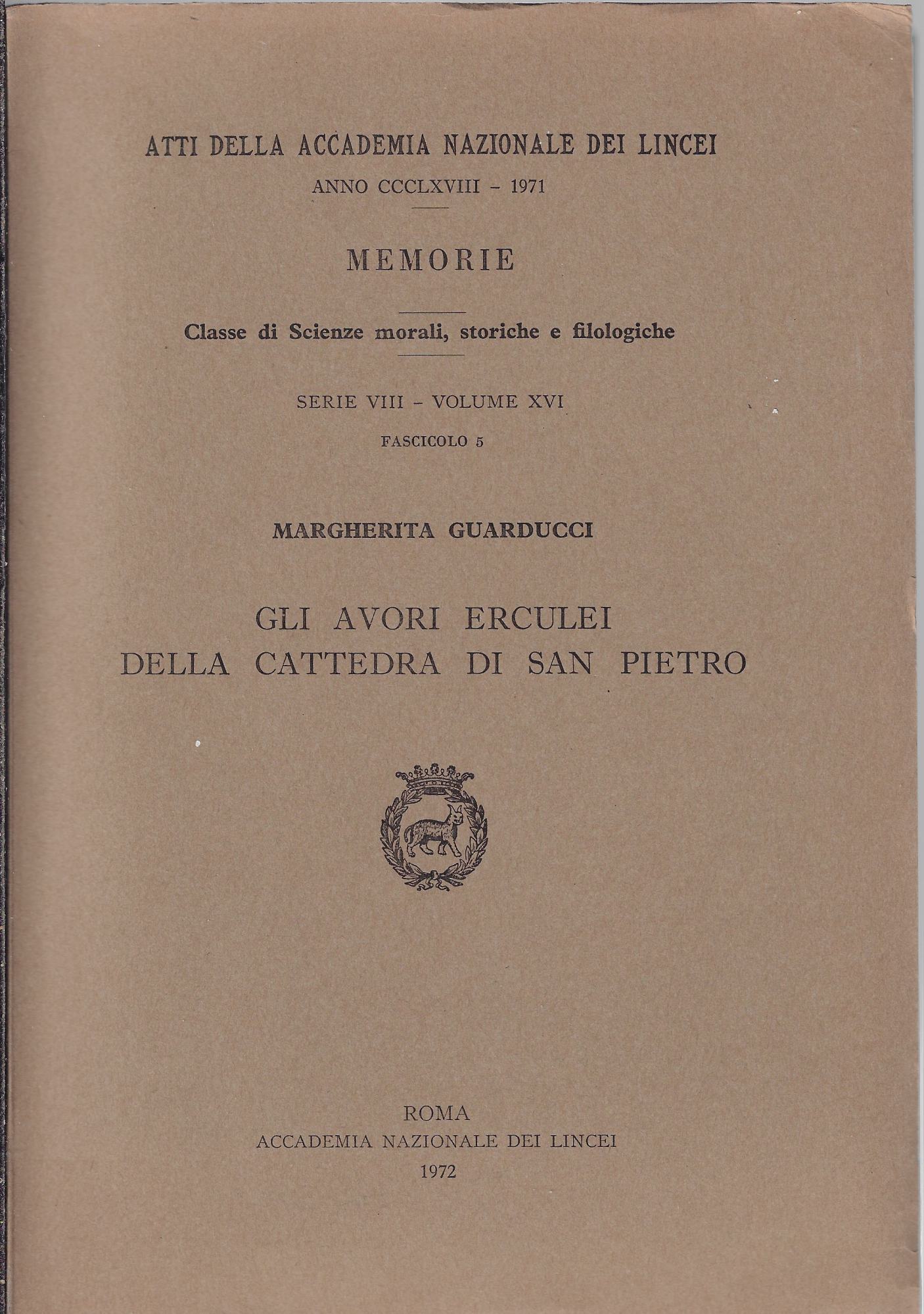 Gli avori erculei della Cattedra di San Pietro