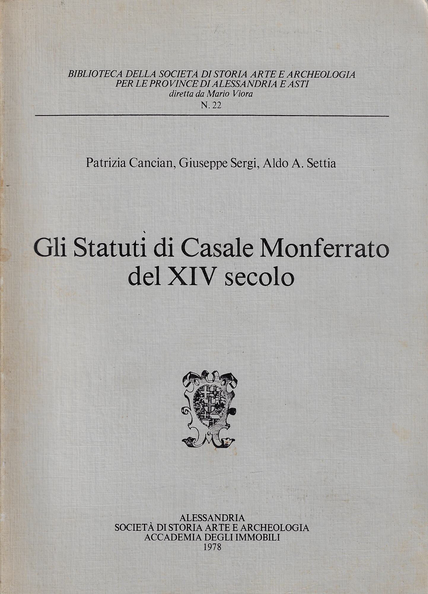 Gli Statuti di Casale Monferrato del XIV secolo