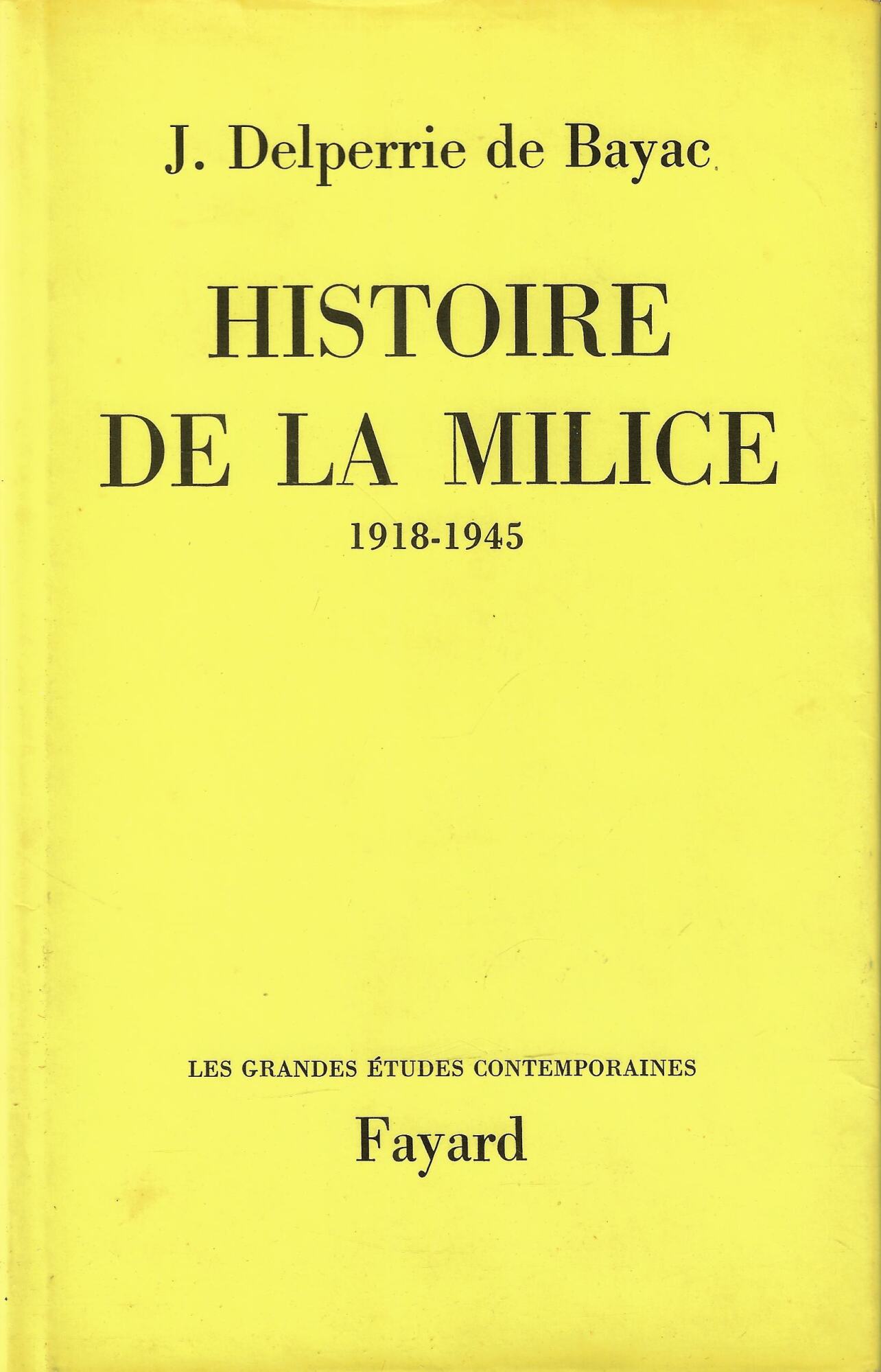 Histoire de la milice : 1918-1945